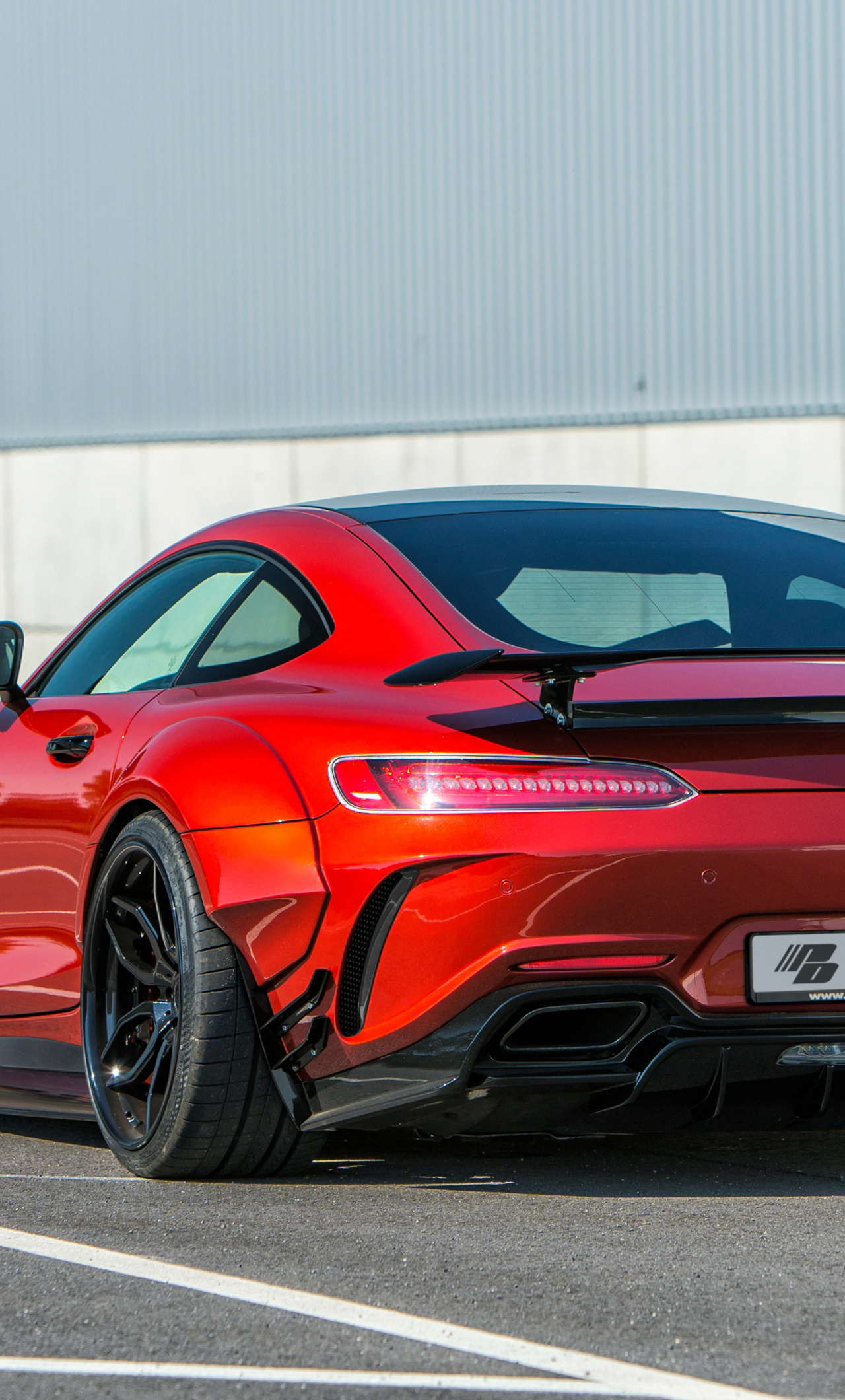 Download 2018 Mercedes AMG GT S PD700 GTR, Prior Design, Rear View Wallpaper, 1280x IPhone 6 Plus