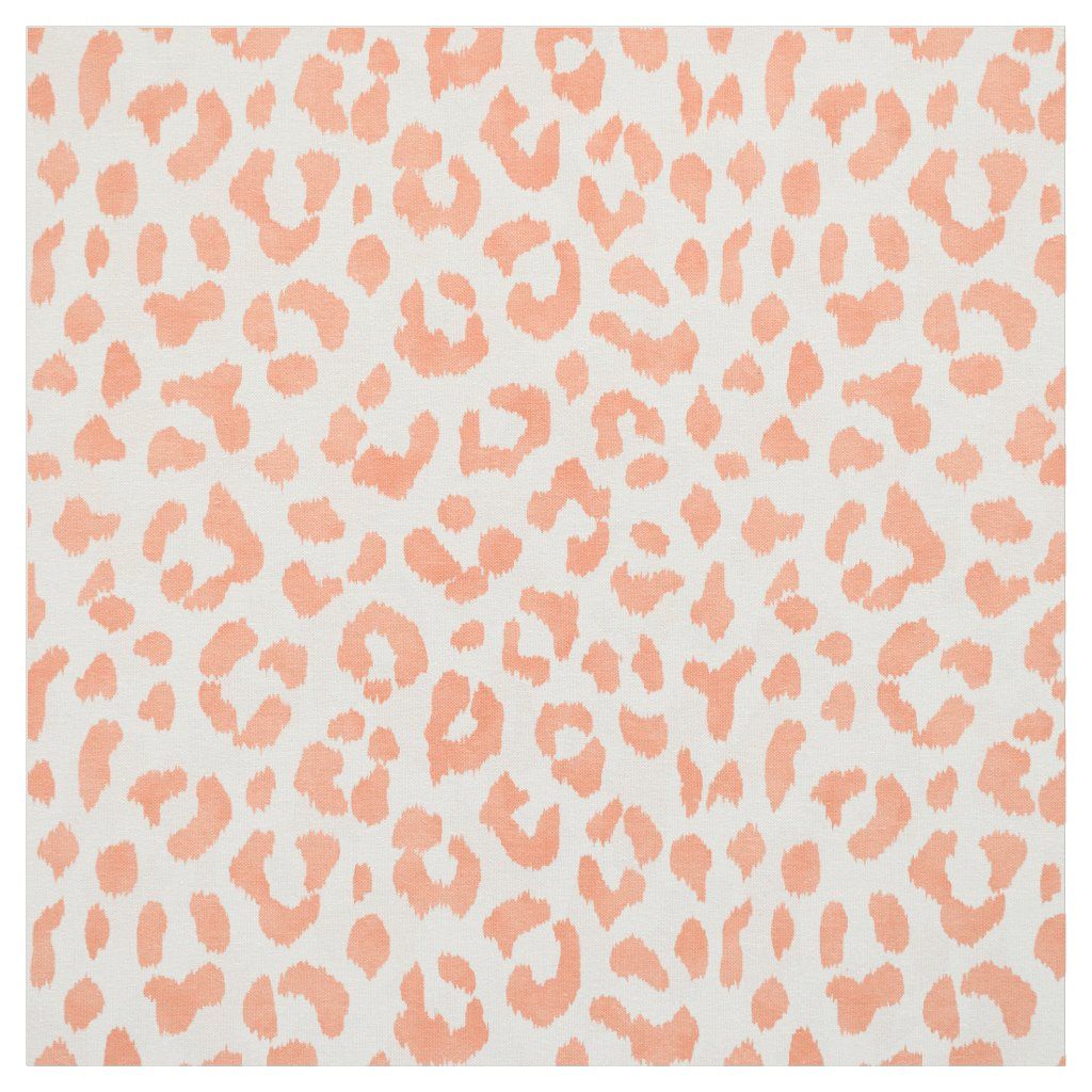 Chic colorful peach orange cheetah print pattern fabric. Cheetah print wallpaper, Animal print wallpaper, Preppy animal print