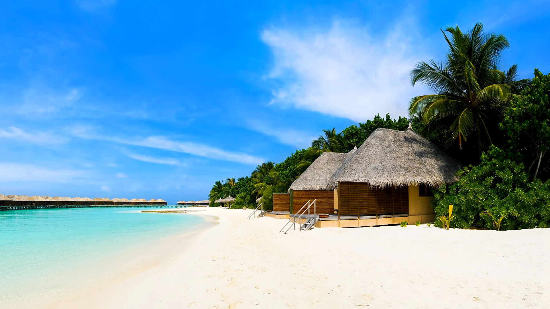 Tropical Island Beach House Wallpaper & Background Download