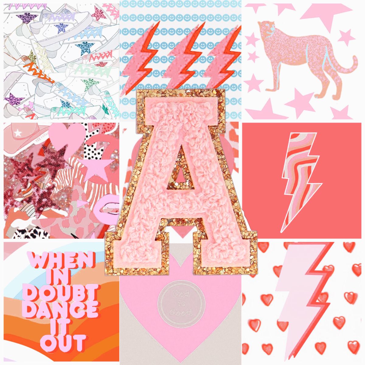 Custom Letter Preppy Wallpaper. Preppy wallpaper, A letter wallpaper, iPad wallpaper