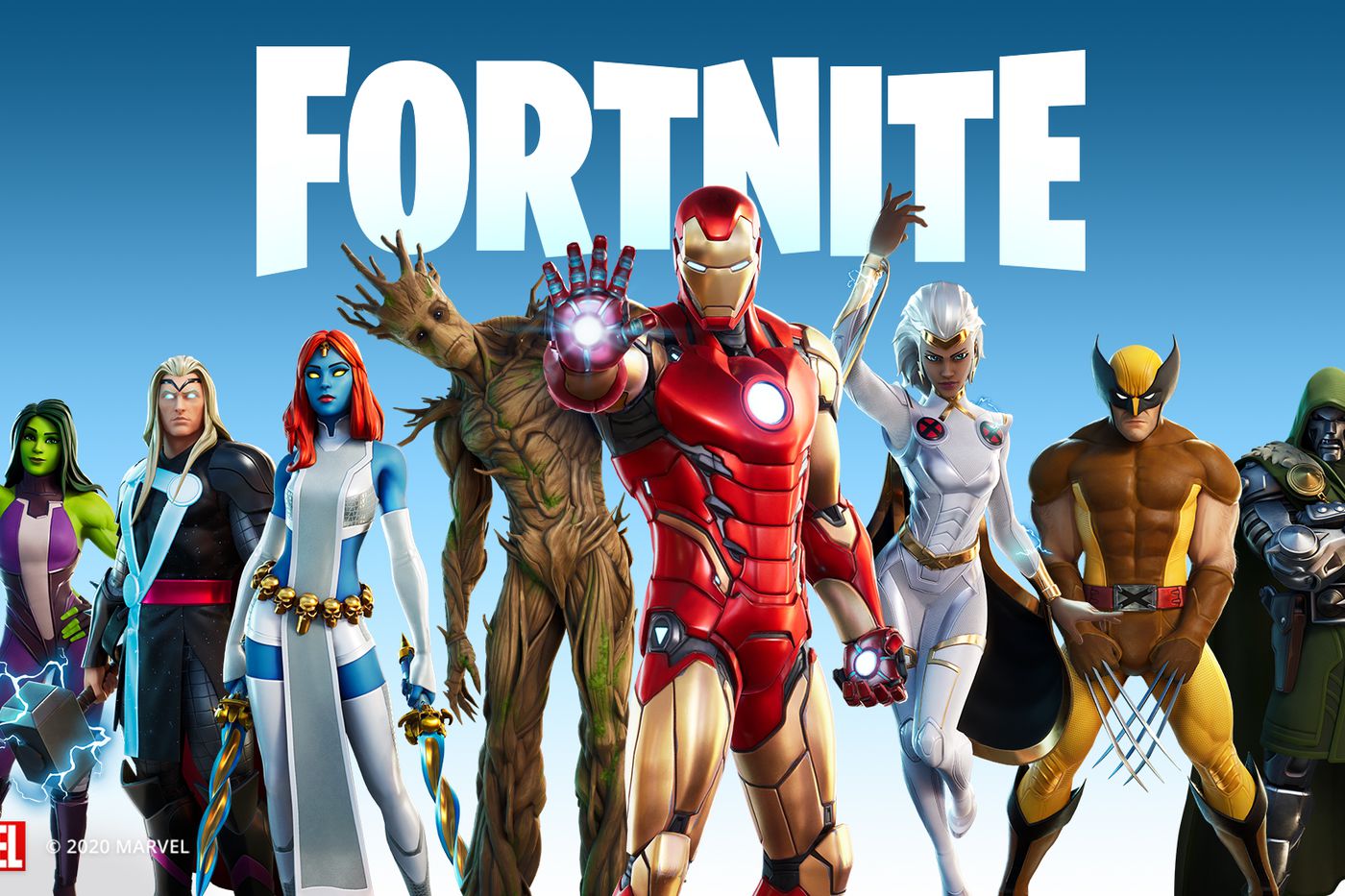 Fortnite Chapter 2 season 4 battle pass all Marvel skins