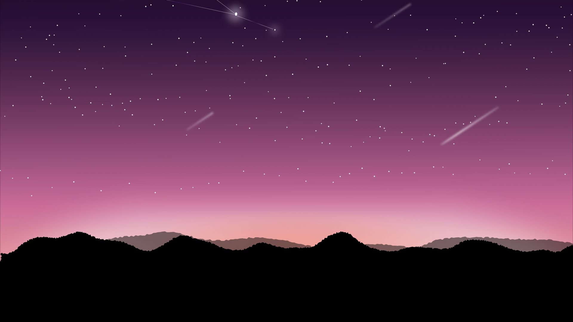 Star fall, night, sky, digital art wallpaper, HD image, picture, background, b029ff