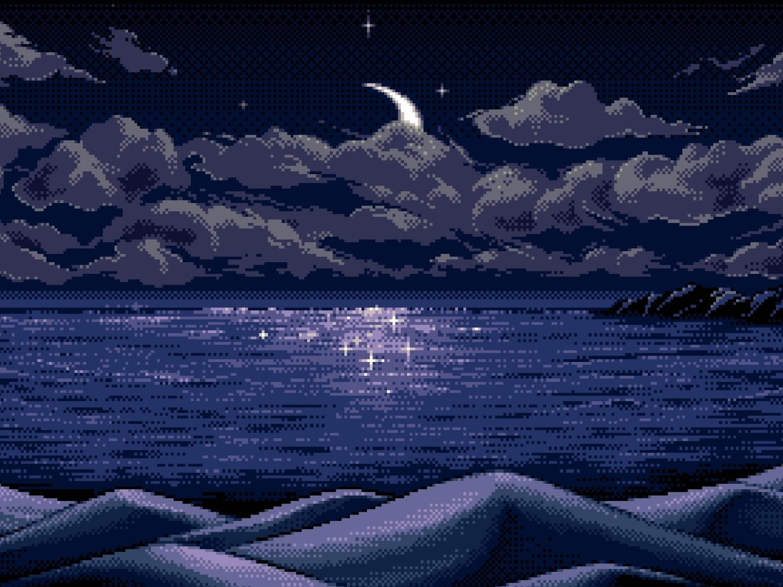 Море пиксель арт