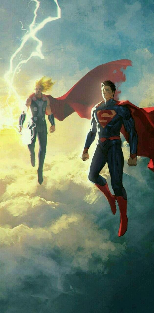Thor vs Superman wallpaper