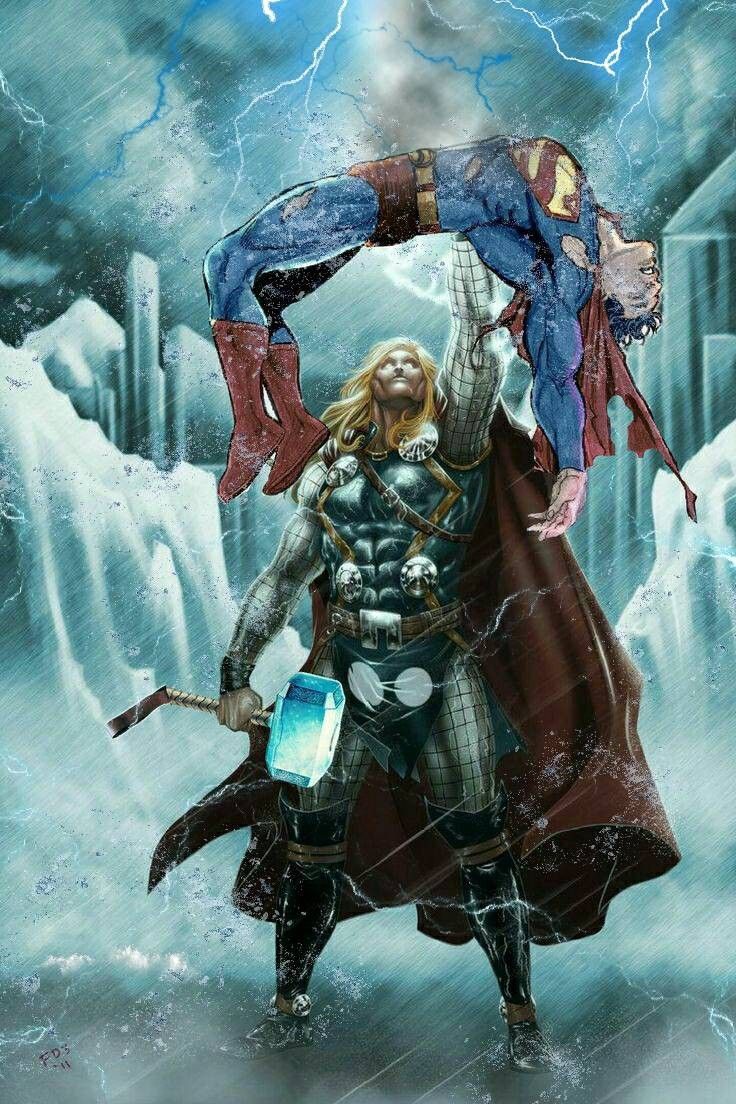 Thor Beats Superman. Thor comic art, Marvel characters art, Marvel thor