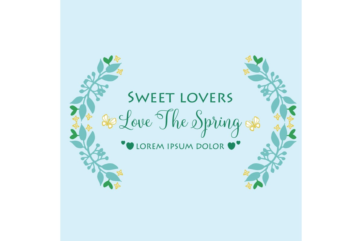 Cute Love Spring Poster Wallpaper Design Graphic by stockfloral · Creative Fabrica