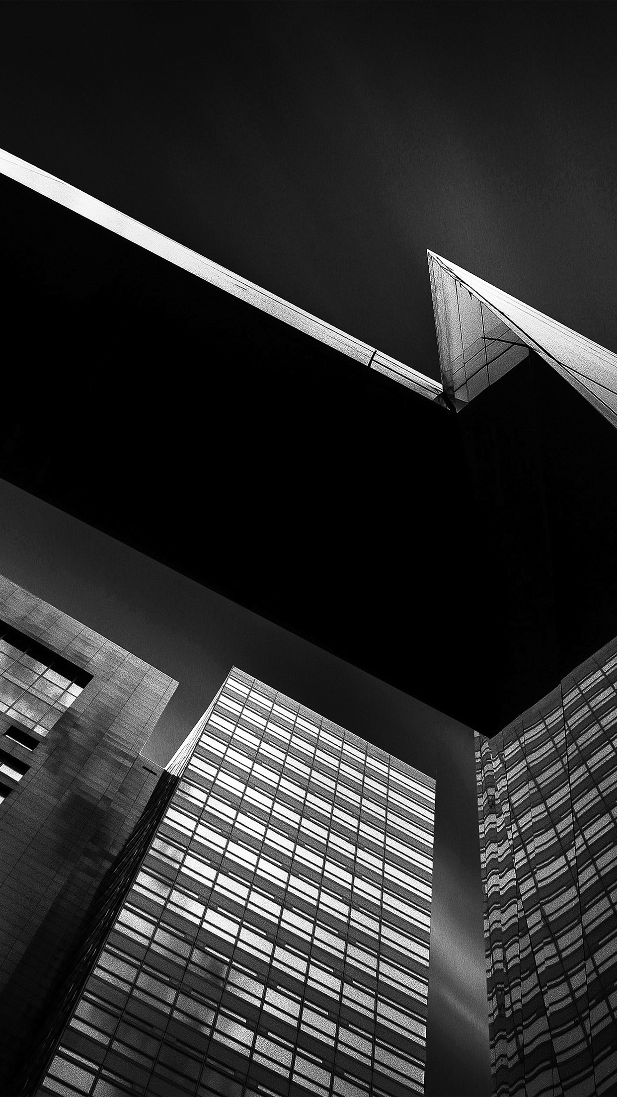 City Building Art Minimal Window Bw Dark Wallpaper