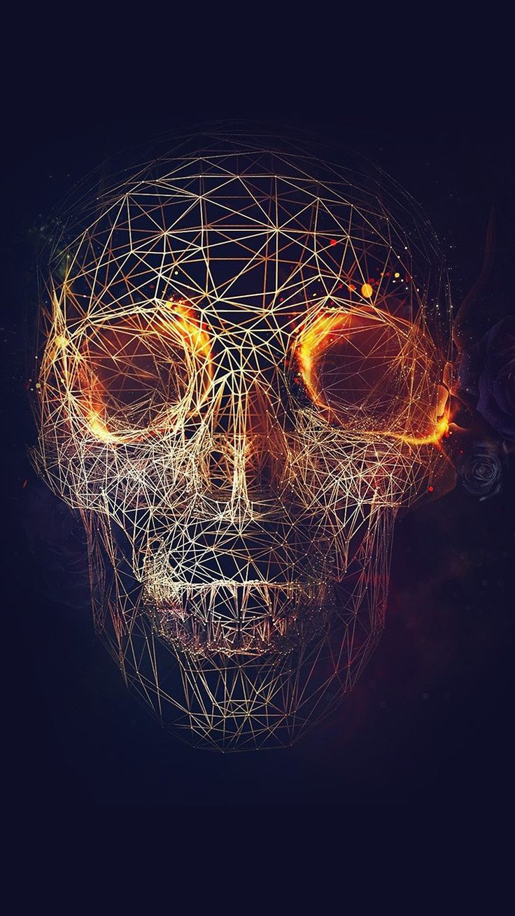 Digital Skull Dark Abstract Art Illustration. Art Wallpaper Iphone, Art Wallpaper, Cute Wallpaper For Phone
