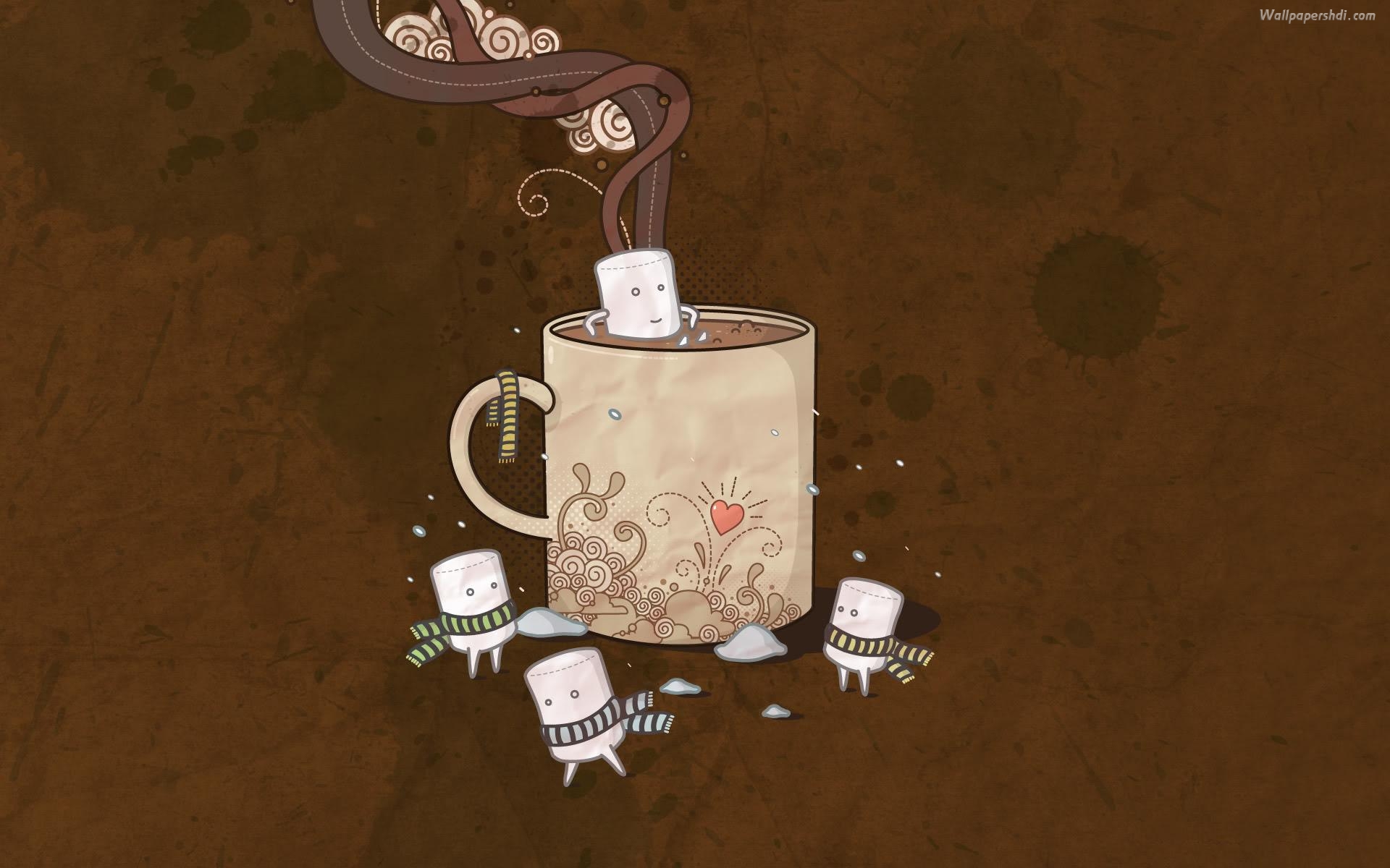 Cartoon Coffee Wallpapers - Wallpaper Cave