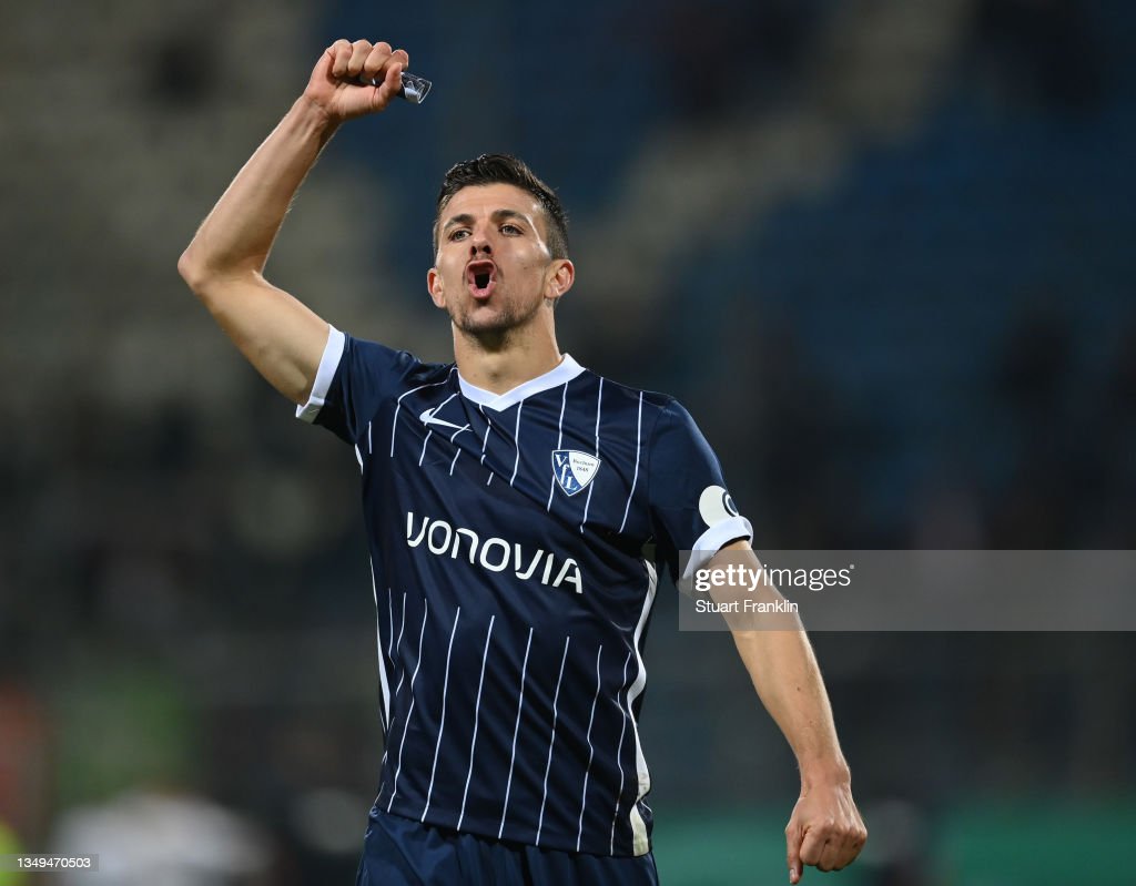 Anthony Losilla of Bochum celebrates after the penalty shhot out at. News Photo