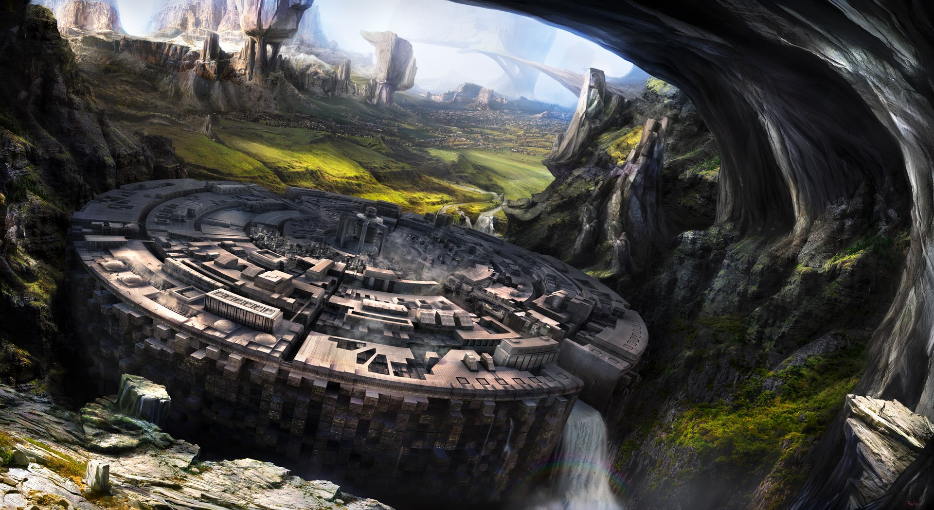 Free photo: Epic 3D Landscape, Clouds, Fabulous