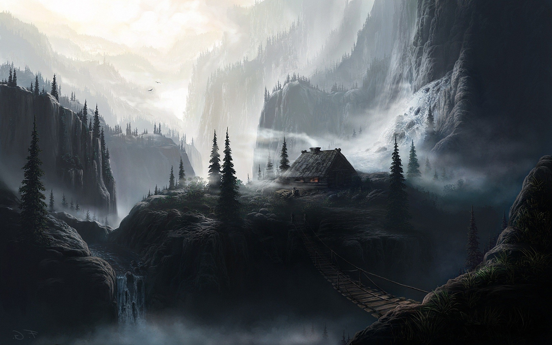 Dark Fantasy Landscape Wallpaper High Quality Data Black Metal Art