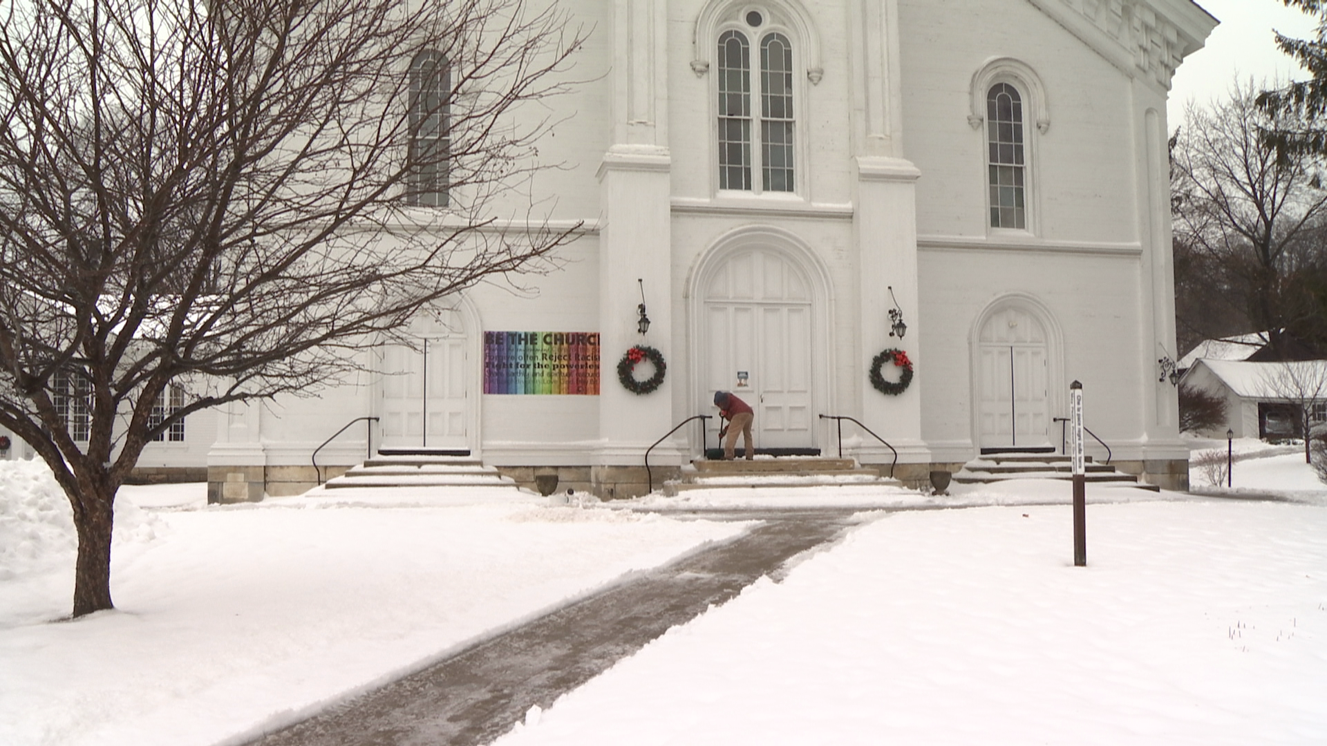 Slushy snow can lead to slick, icy surfaces if not shoveled