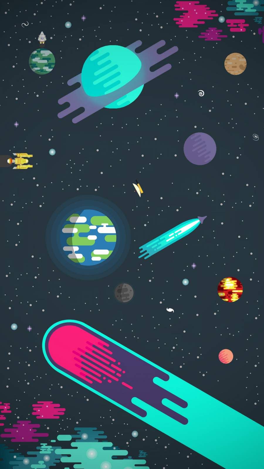 Minimalist Space iPhone Wallpaper
