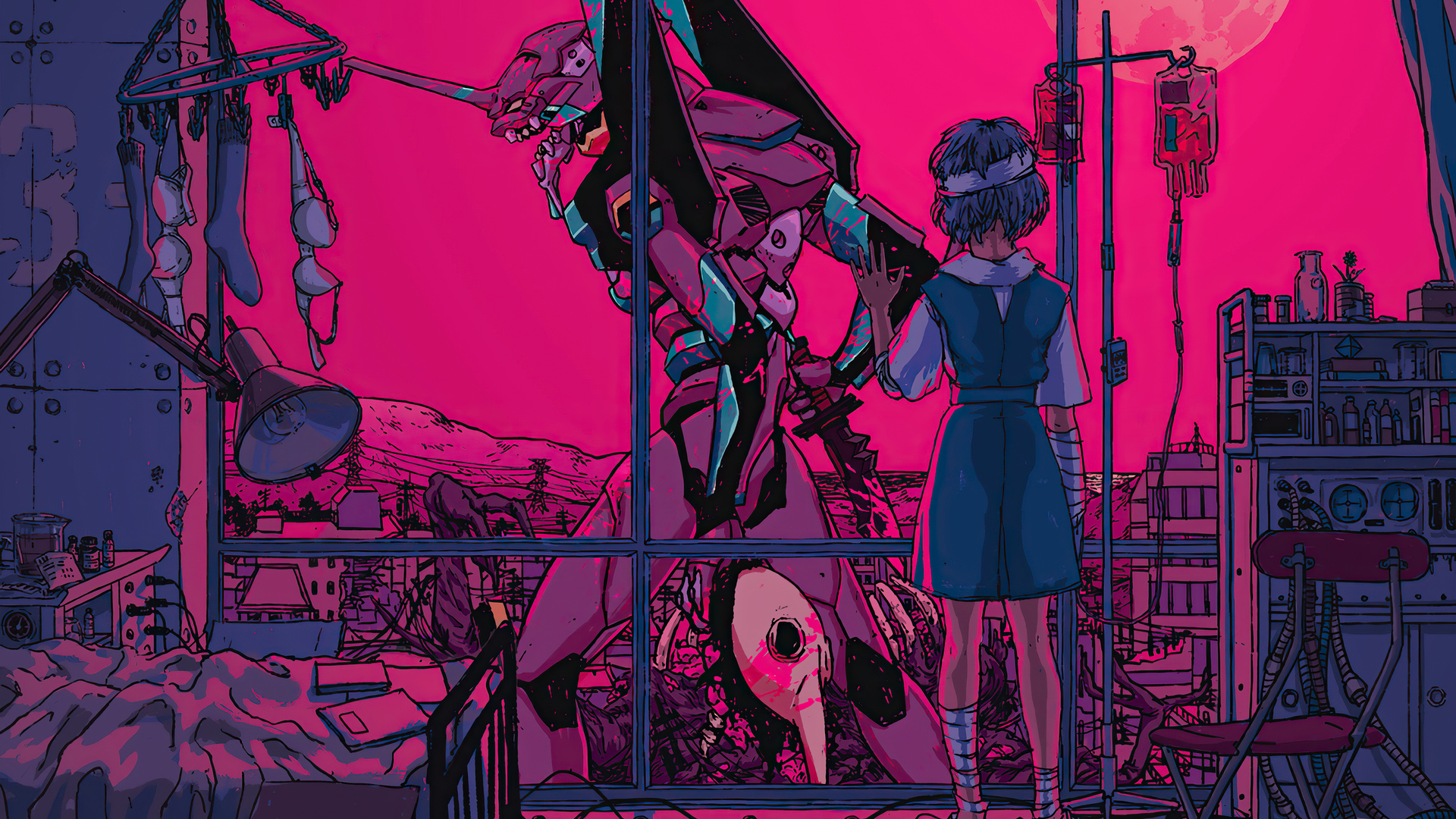 Neon Genesis Evangelion Bye My Friend 4k Laptop Full HD 1080P HD 4k Wallpaper, Image, Background, Photo and Picture