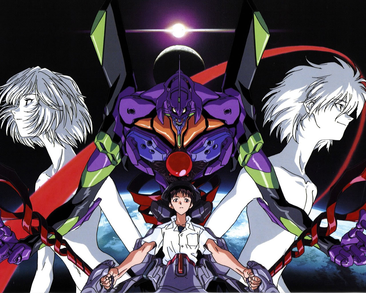 Eva Unit 01 And Pilots Genesis Evangelion Gainax