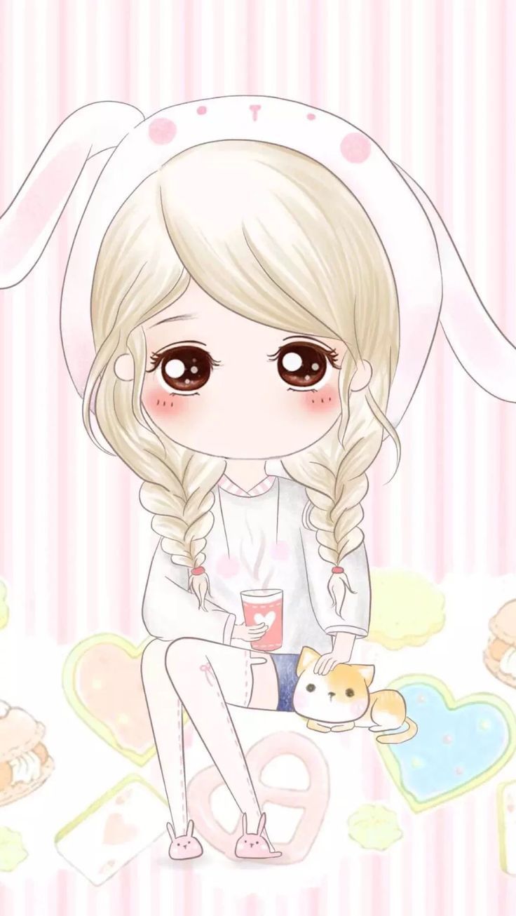 Pretty Girl Cartoon Wallpaper