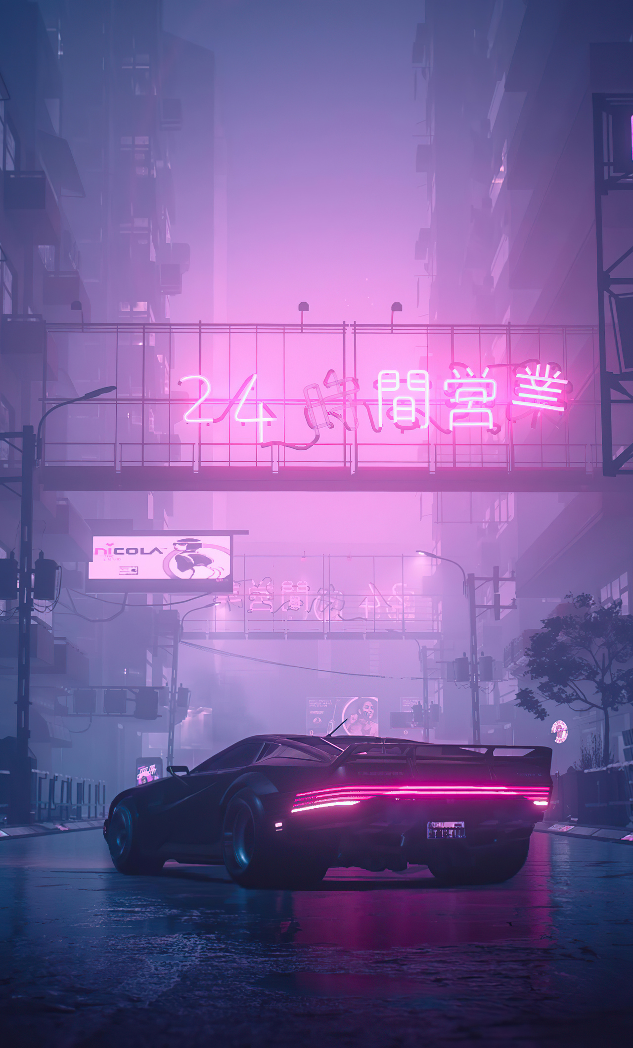 Quadra Turbo Neon Cyberpunk 2077 4k iPhone HD 4k Wallpaper, Image, Background, Photo and Picture