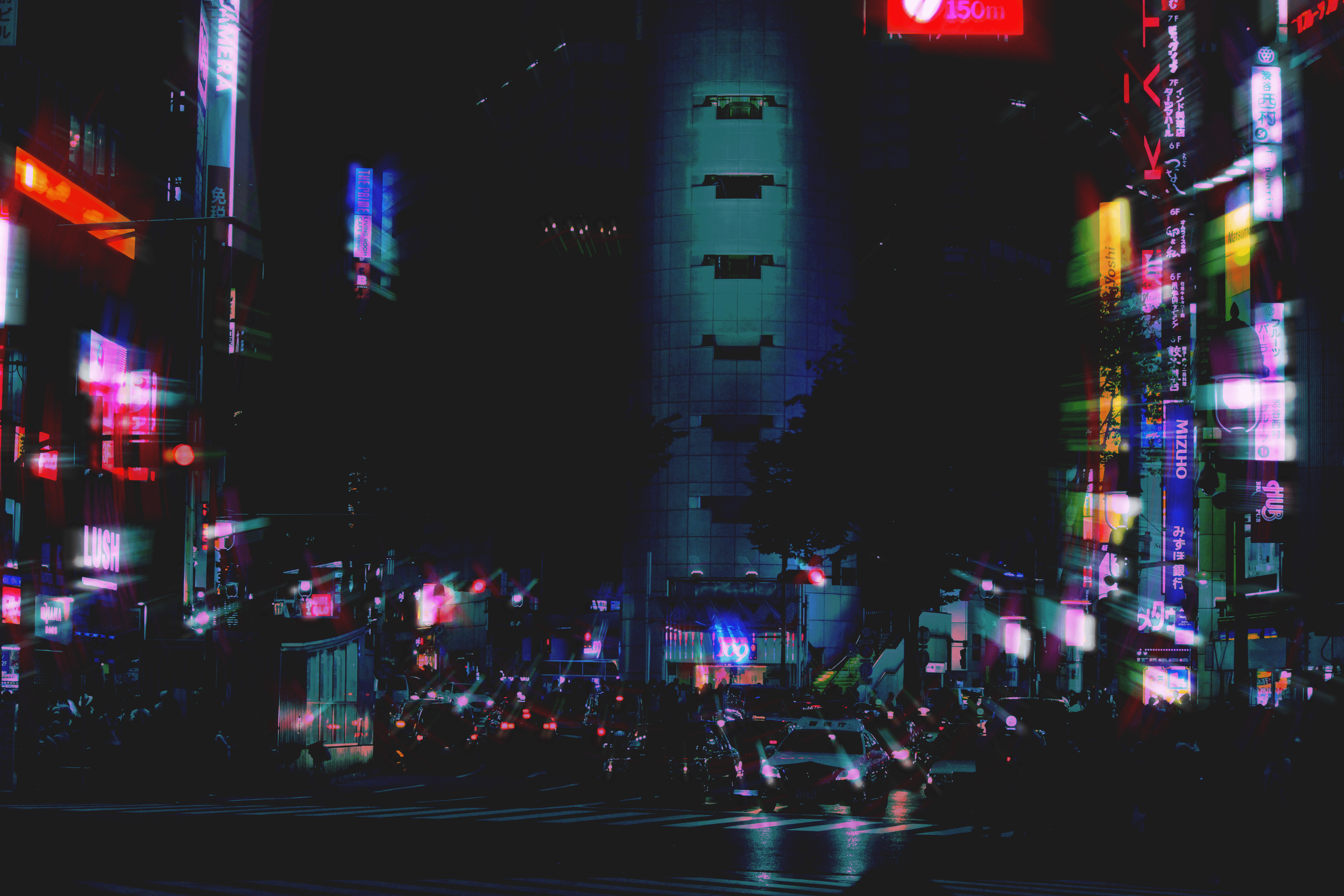 Aesthetic Vaporwave City Wallpaper