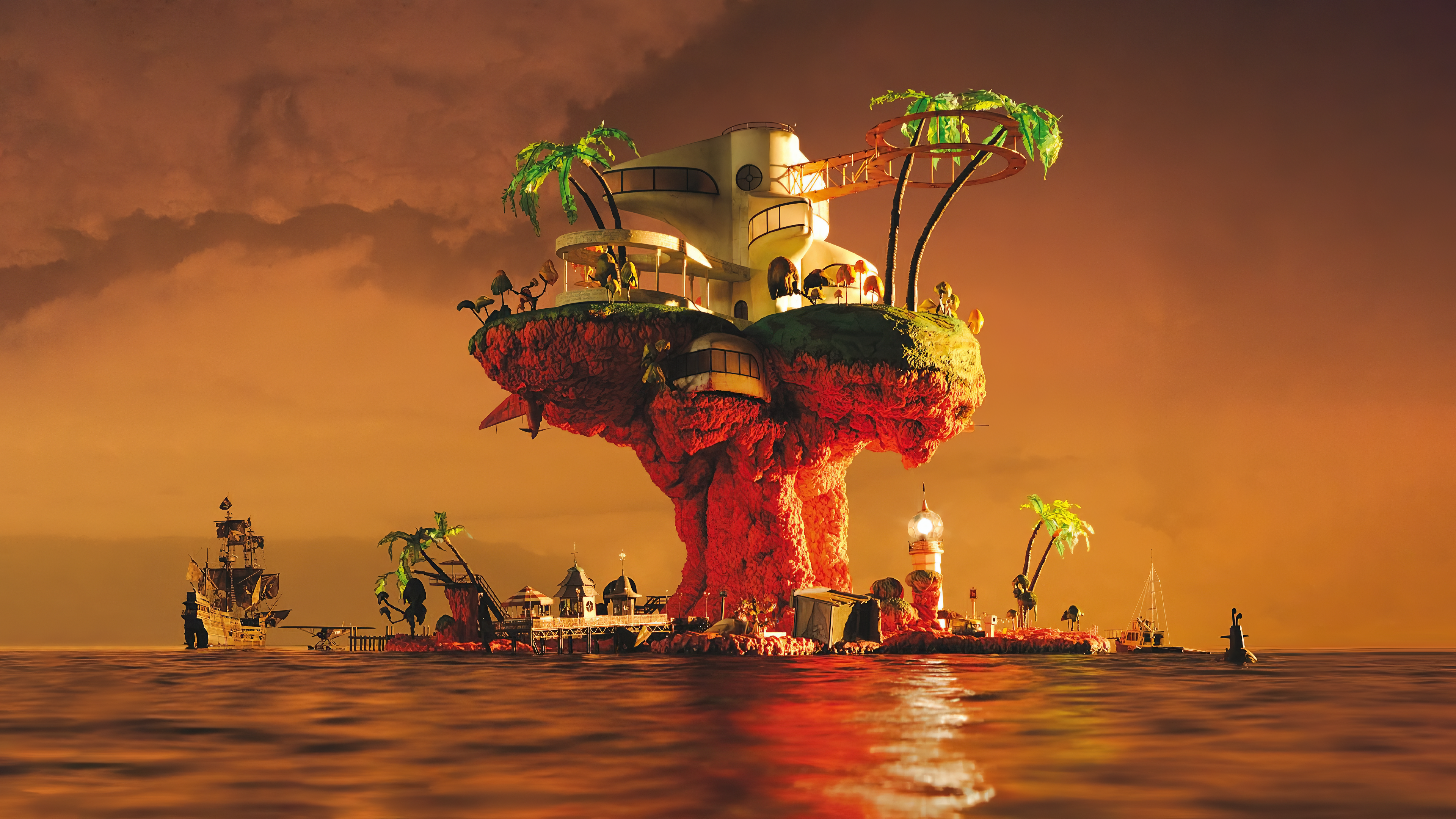Plastic Beach' wallpaper edit, daytime version in comments [4K]