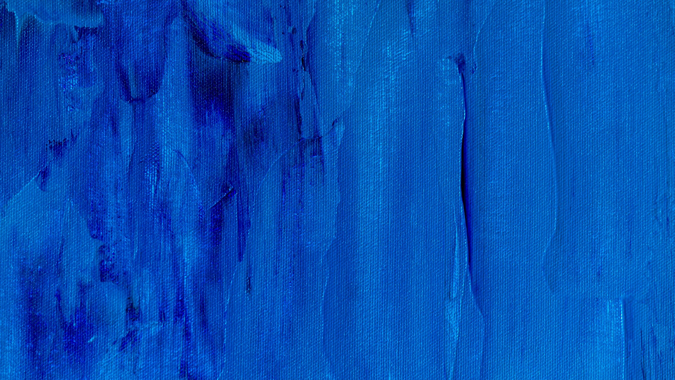 Download wallpaper 2560x1440 canvas, paint, blue, texture widescreen 16:9 HD background