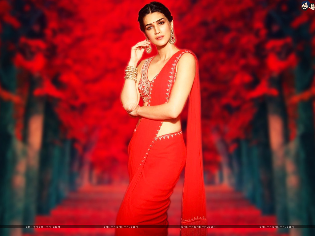 Kriti Sanon looks flawless in red saree