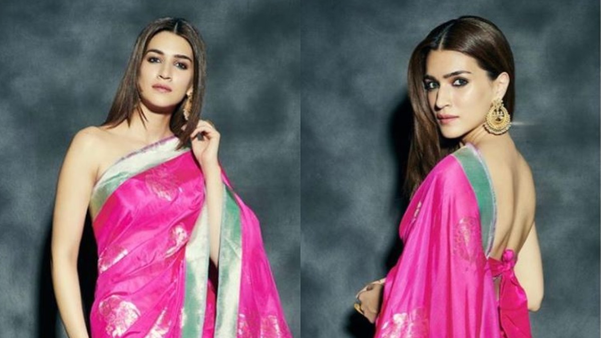 Kriti Sanon's magenta silk saree is a perfect option for your bestie's wedding