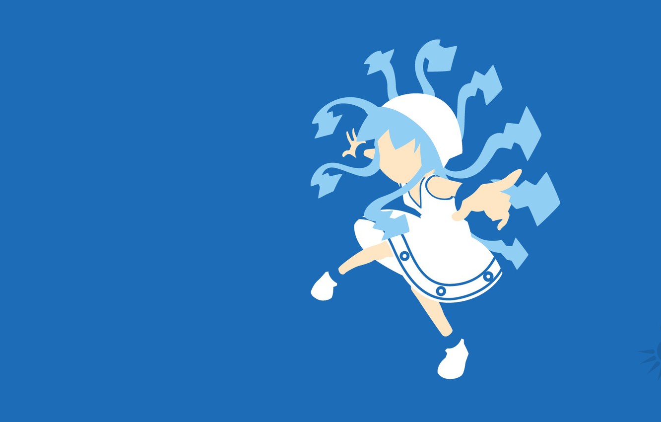 Wallpaper minimalism, shinryaku!-ika musume, ika musume image for desktop, section прочее