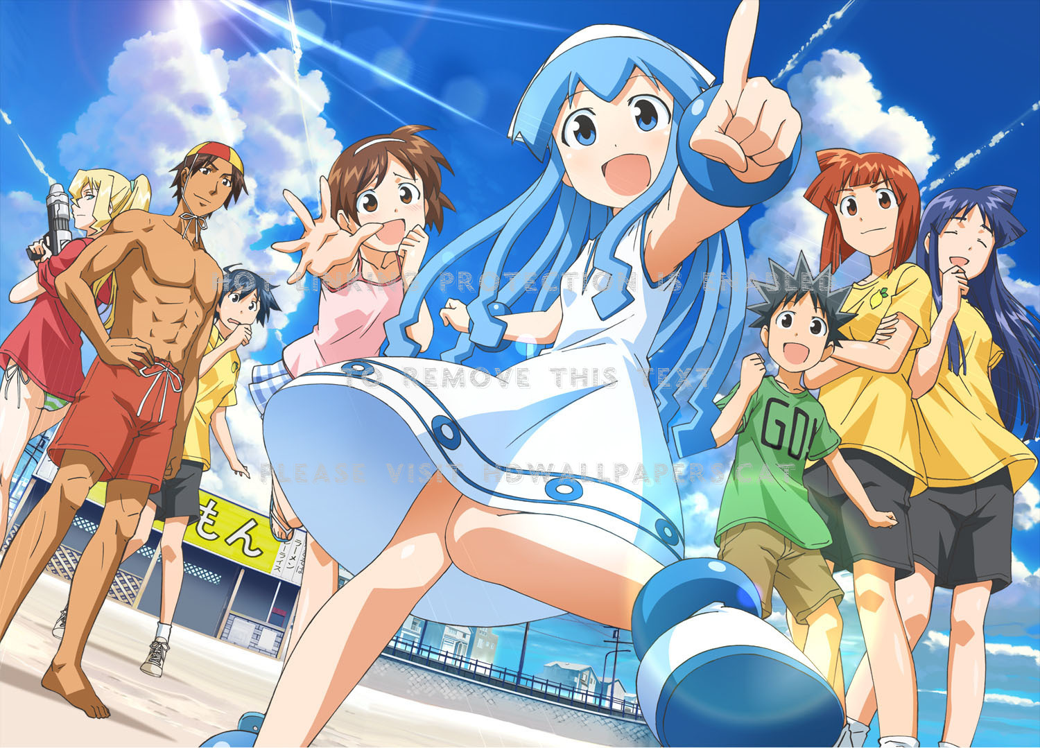 shinryaku! ika musume blue sky sanae beach