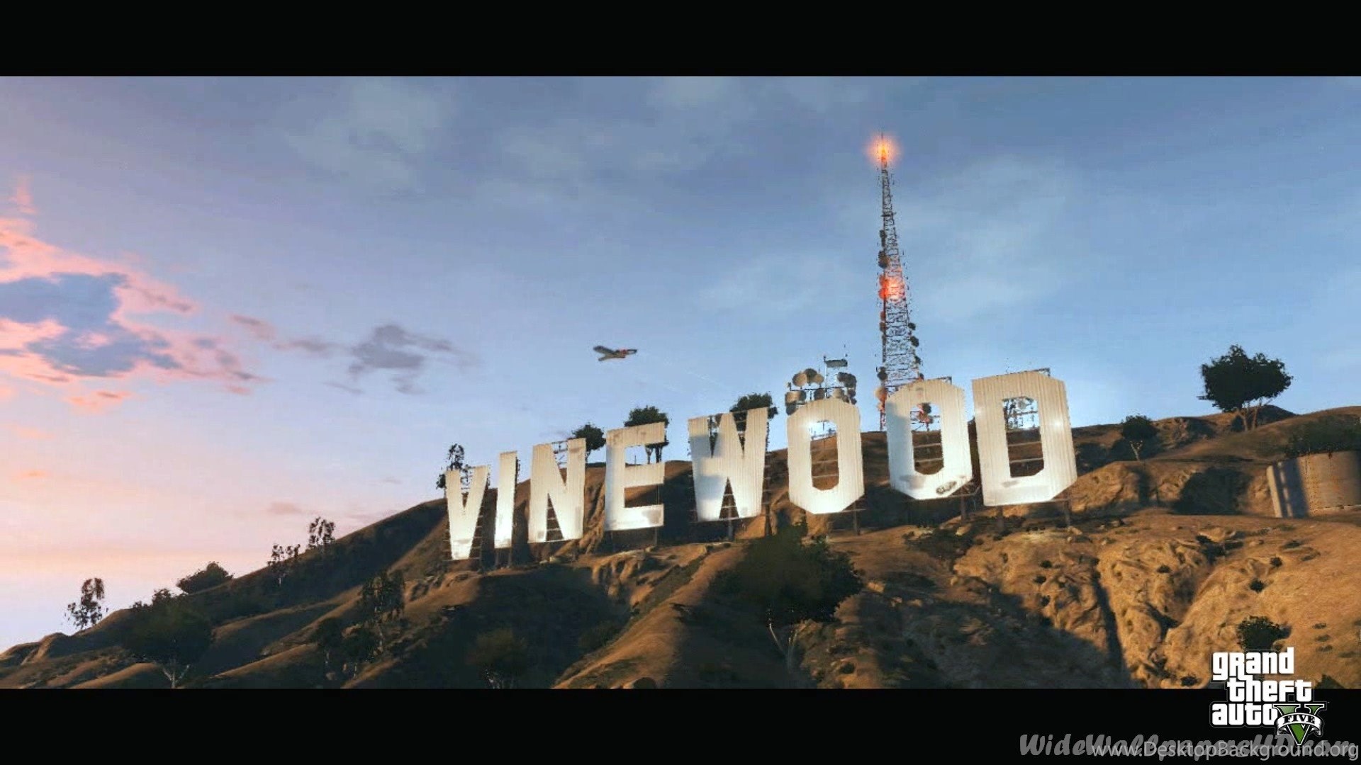 Download Vector Art Vinewood Gta 5 1920x1080 Wallpaper | Wallpapers.com