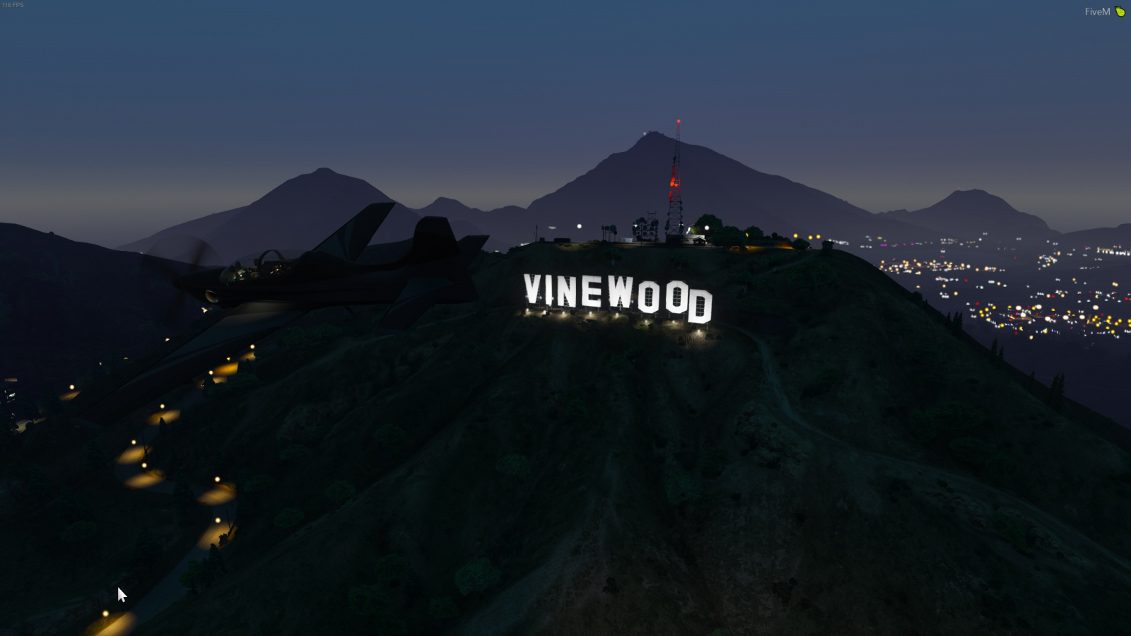Vinewood with plane Operations of Justice Roleplay