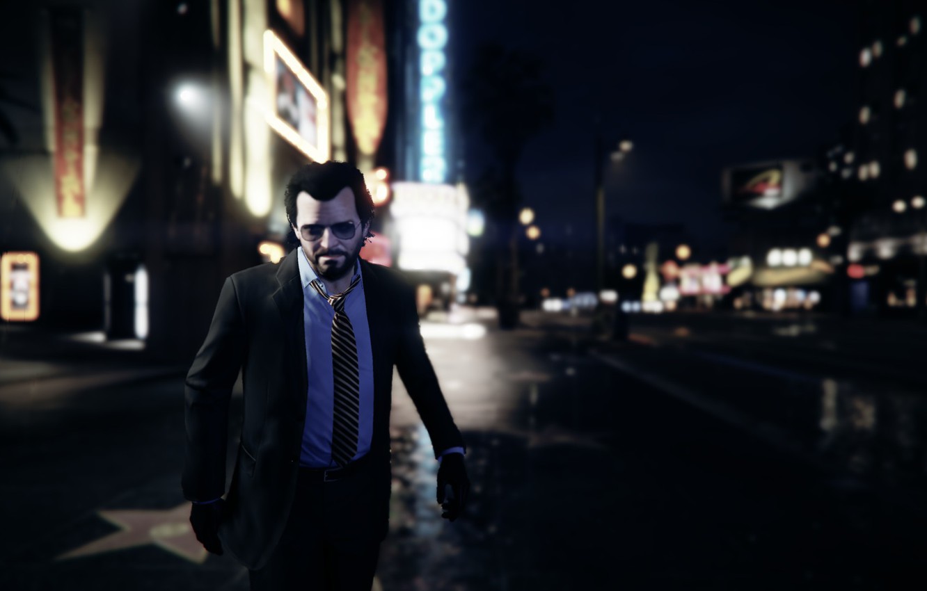 Wallpaper Michael, Vinewood, GTA 5, Boulevard, Los Santos. image for desktop, section игры