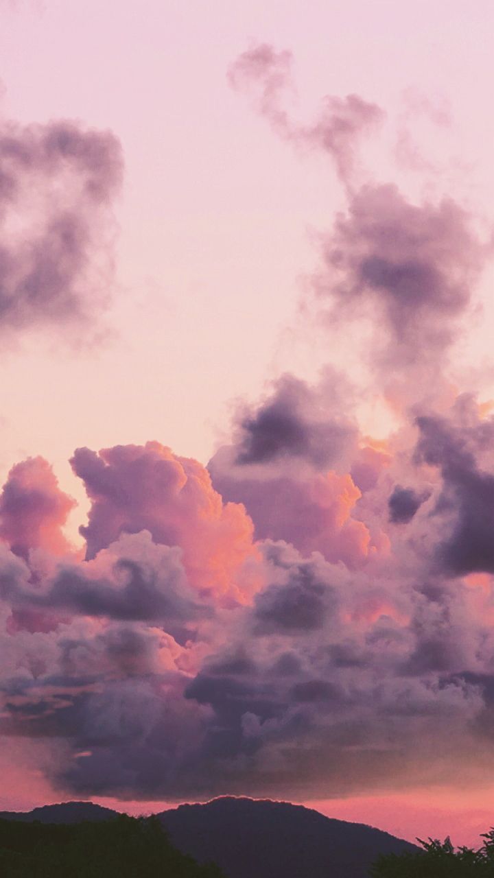 Aesthetic Clouds Wallpaper Pink