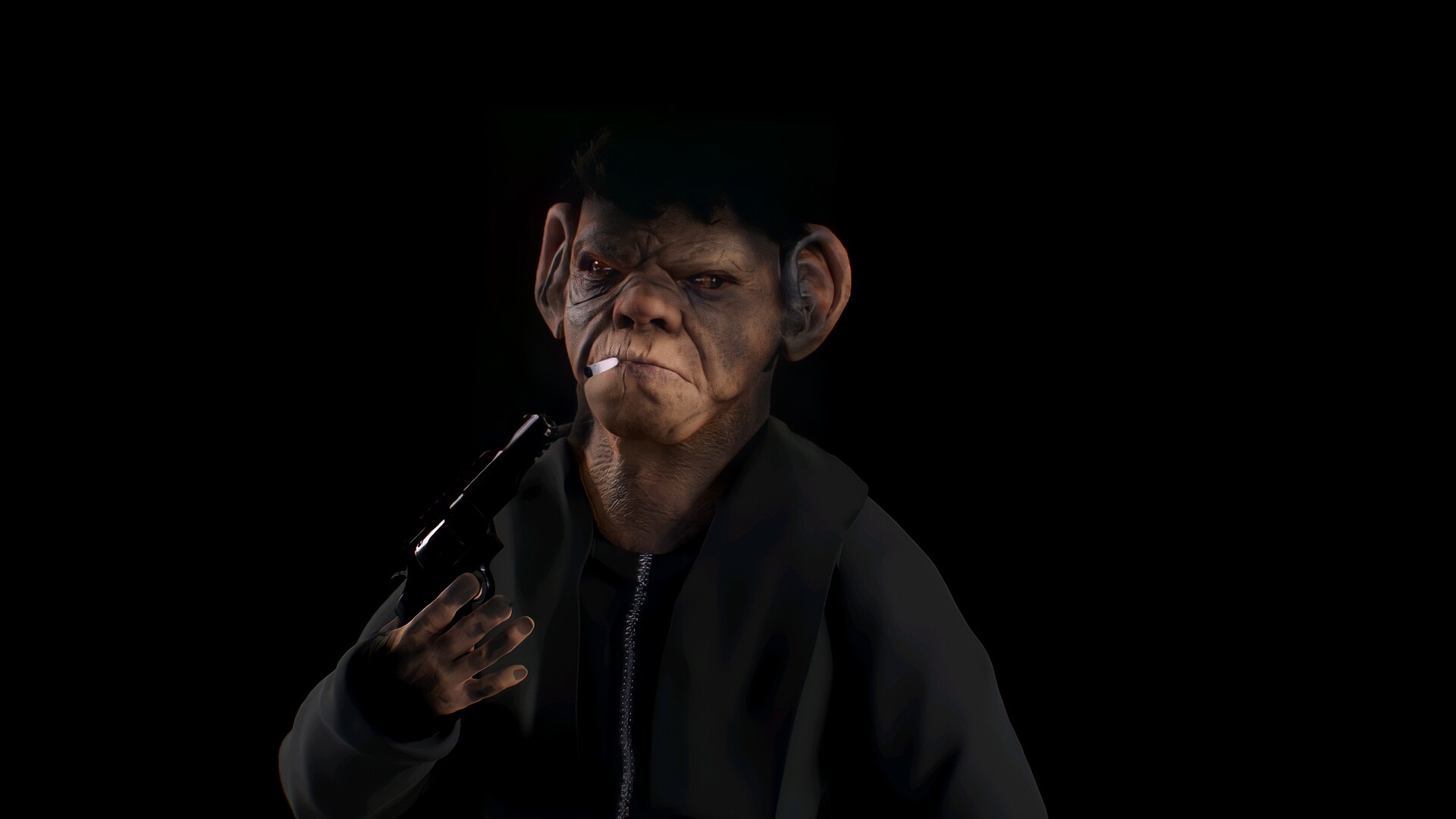 Gangster Monkey 3D Art