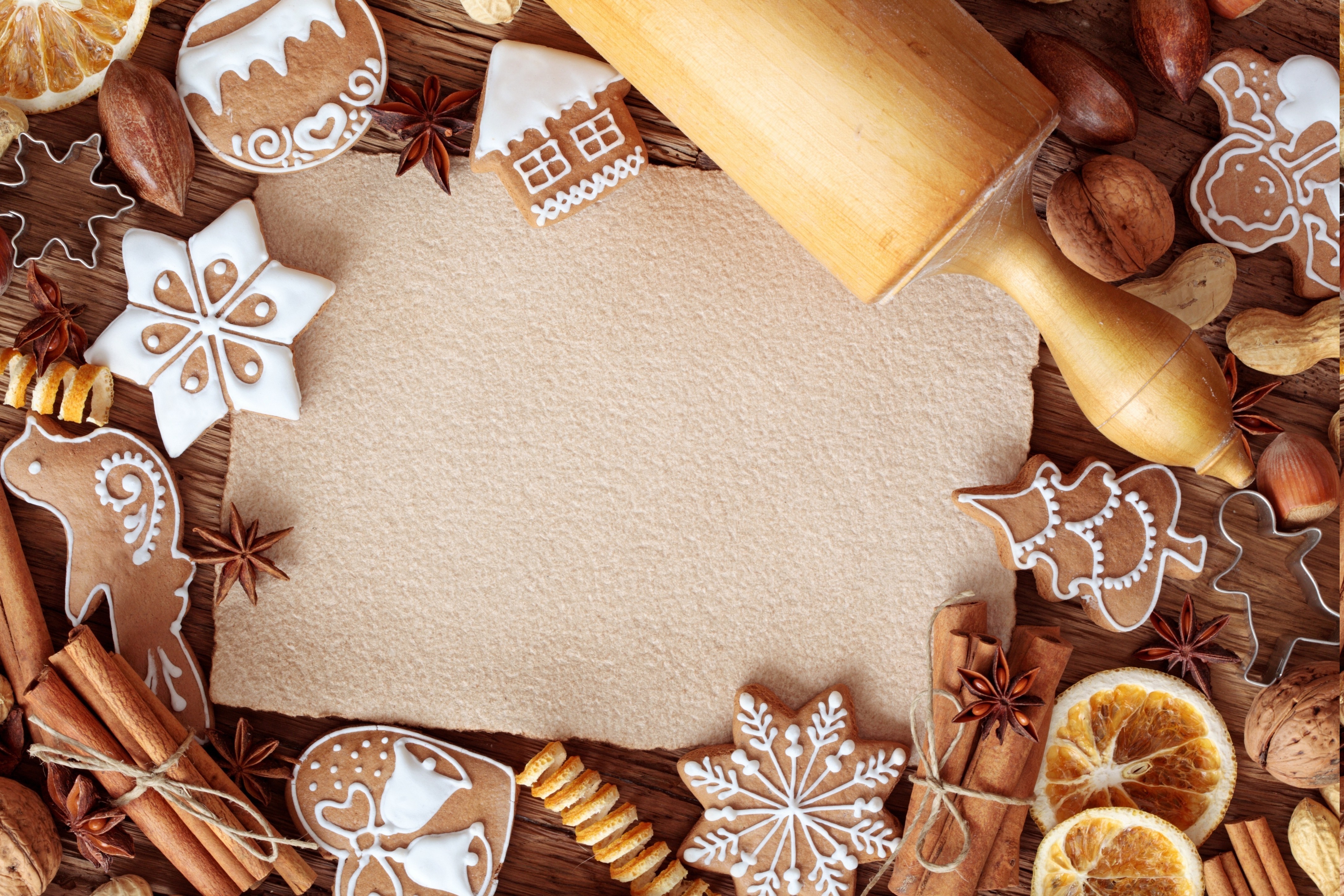 Christmas, Cakes, Table, Paper, Sheet Wallpaper HD / Desktop and Mobile Background