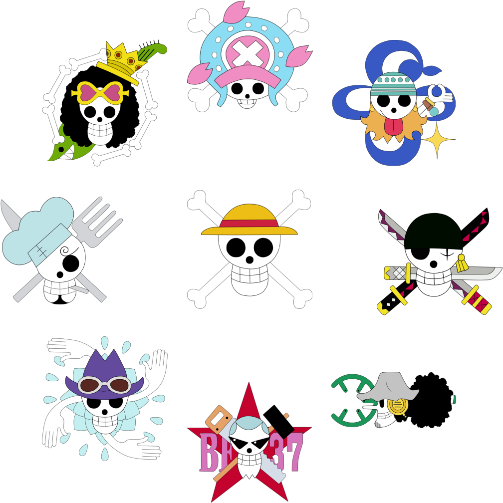 One Piece Jolly Roger Wallpaper Piece Crew Jolly Rogers Clipart Size Png Image