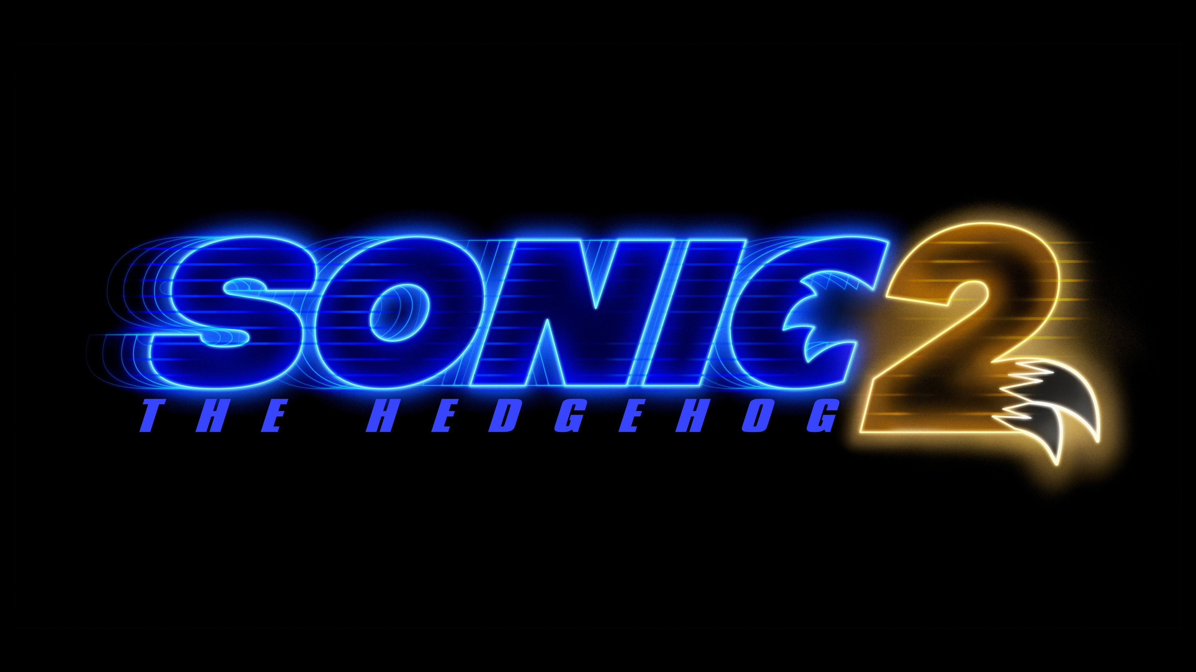 Sonic the Hedgehog 2 Wallpaper 4K, 2022 Movies, Black background, AMOLED, 5K, Movies