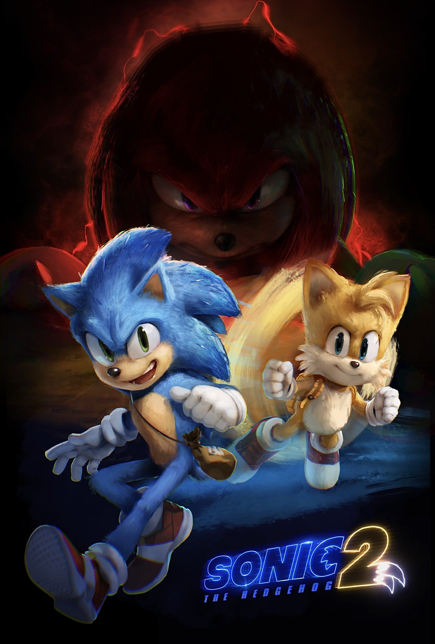 Tyson Hesse's Sonic 2 movie poster. Sonic the Hedgehog (2020 Film)