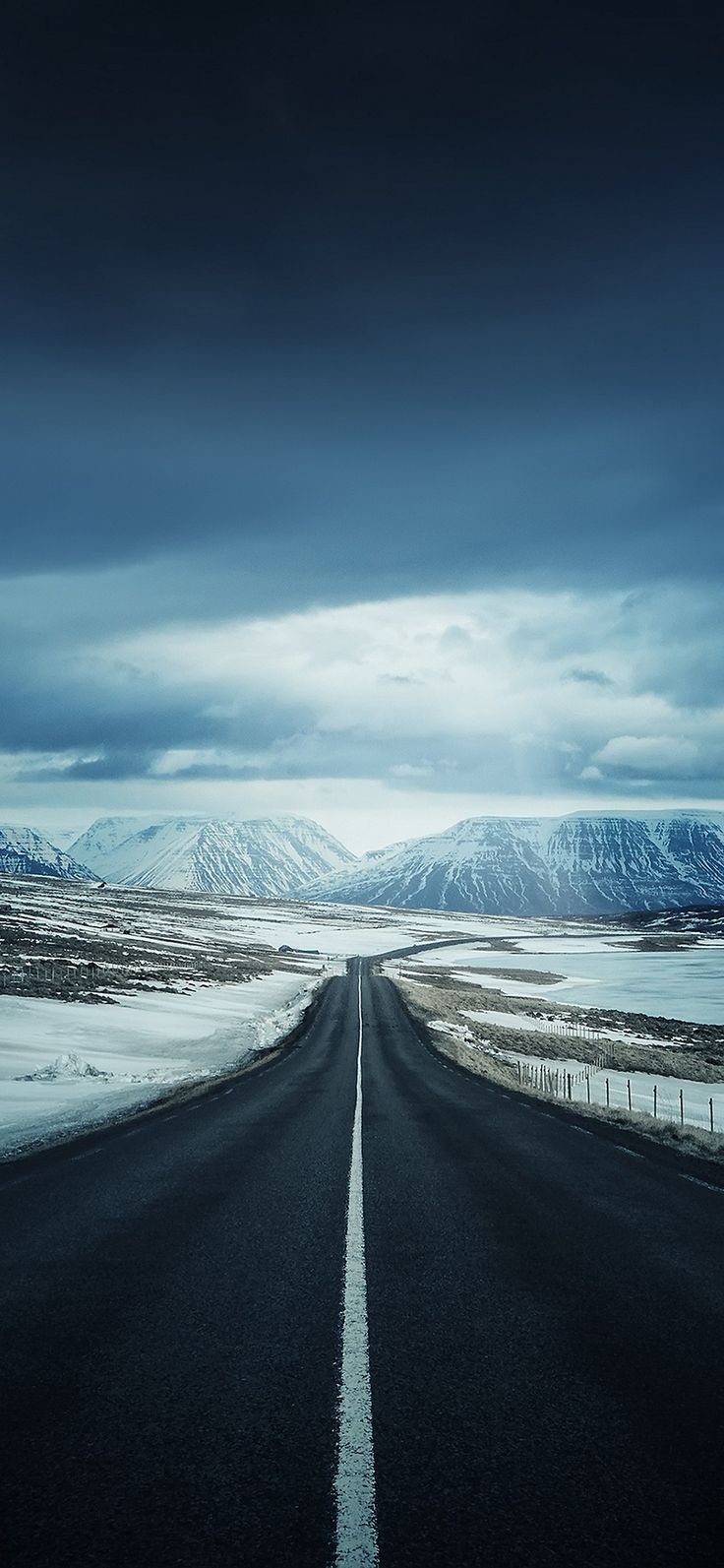Winter Road HD Wallpaper - [1125x2436]. Travel wallpaper, Scenery, Landscape