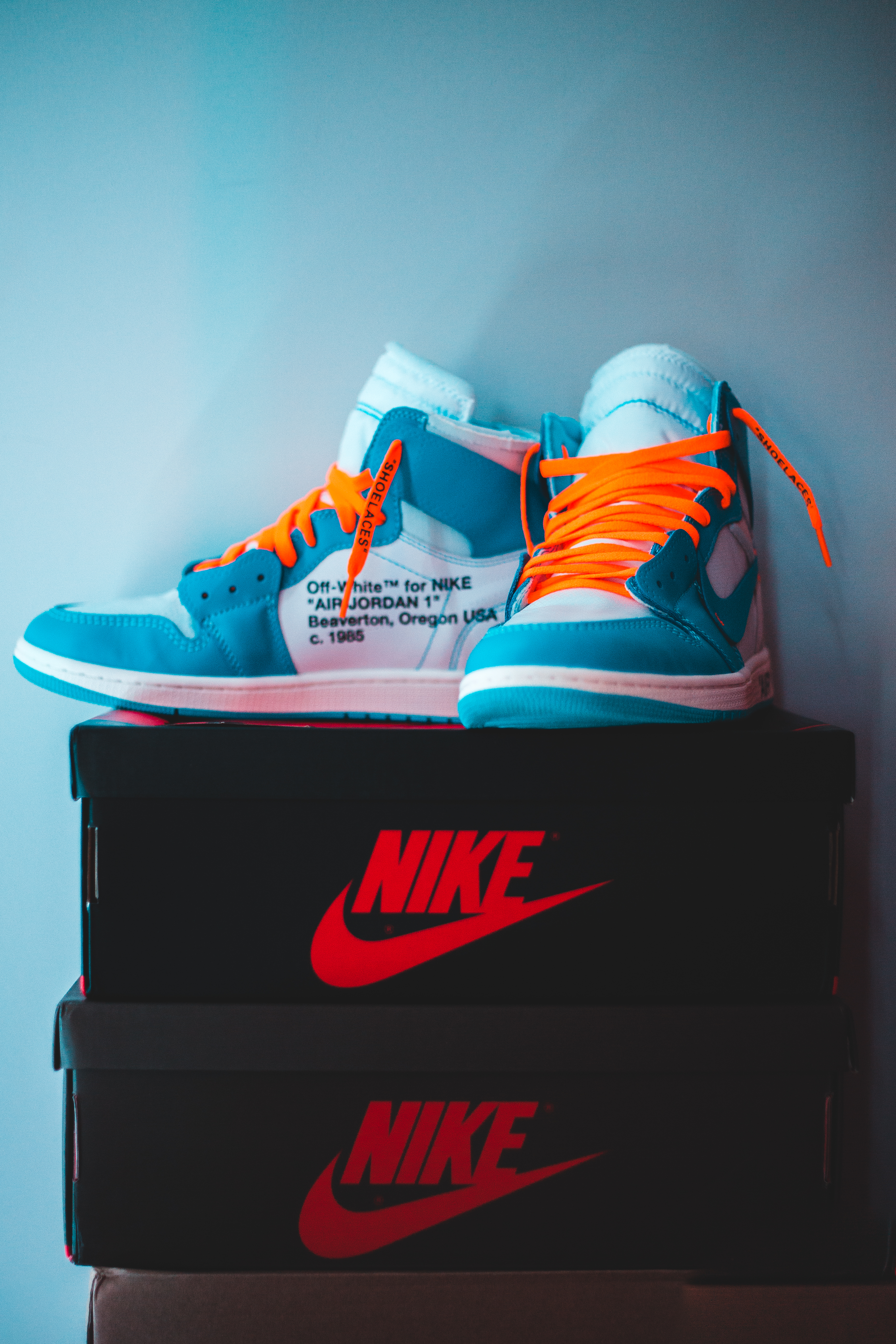 Photo of High Top Sneakers on Nike Box · Free
