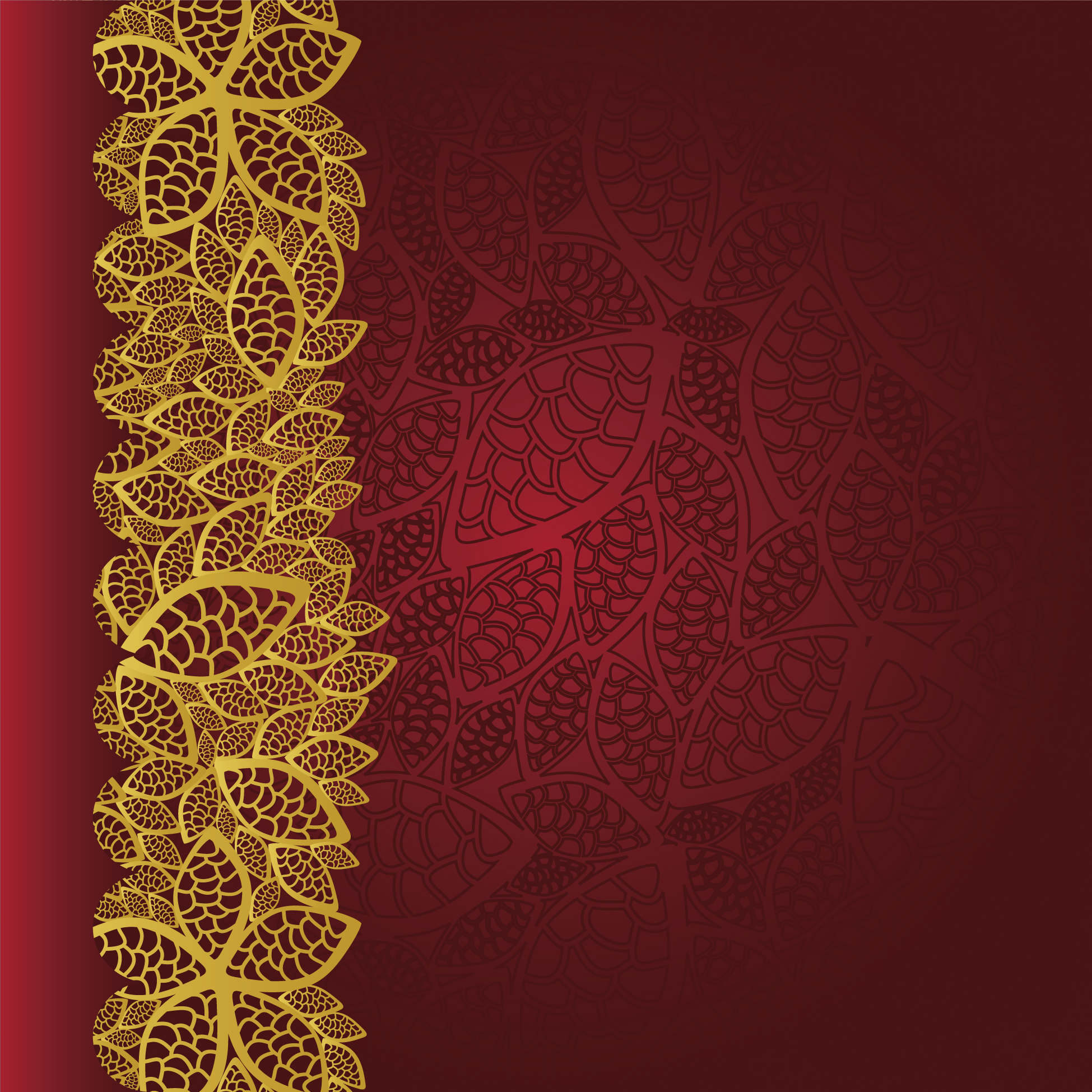 Red Gold Border Wallpaper Free Red Gold Border Background