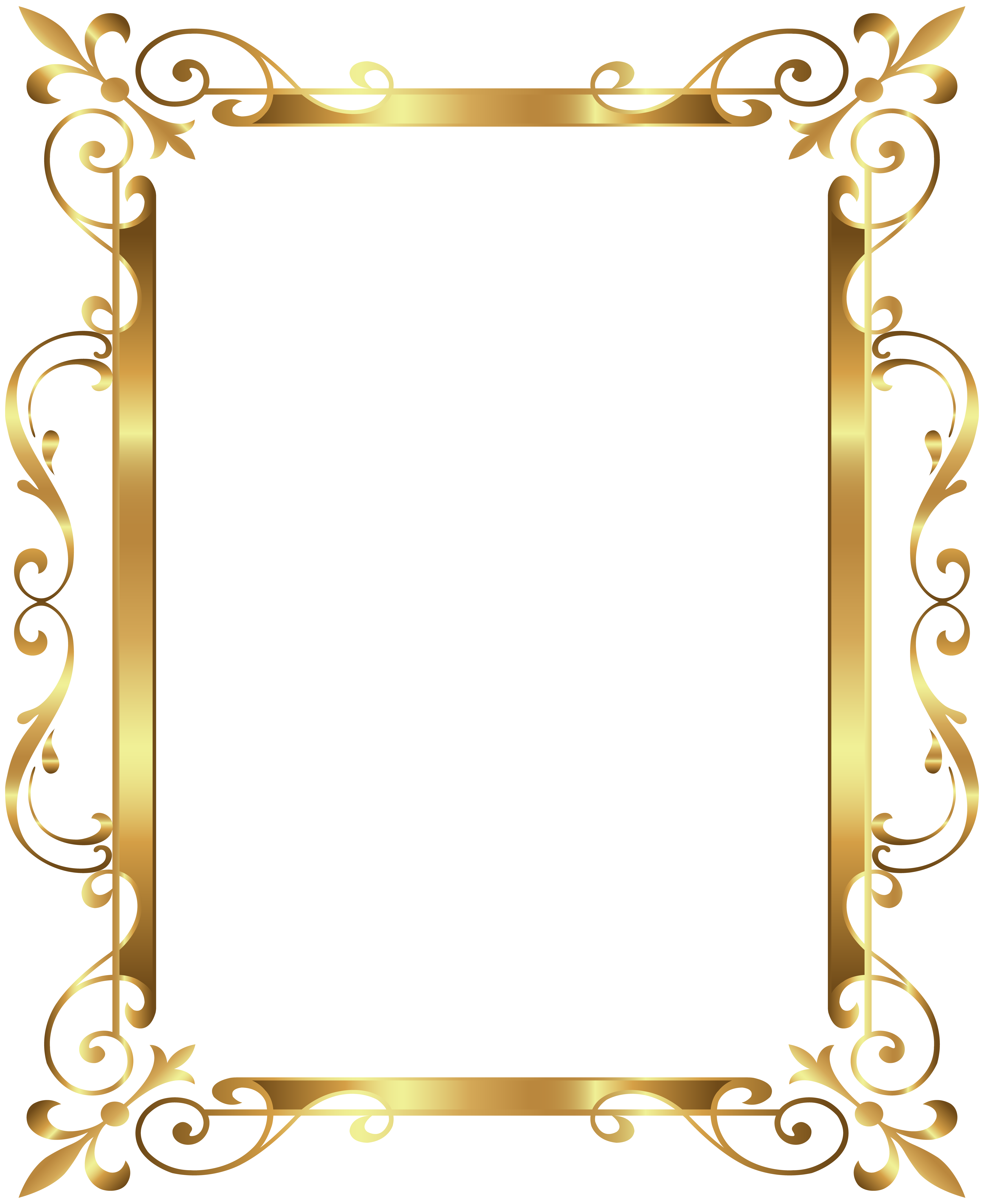 Gold Border Frame Deco Transparent Clip Art Image​-Quality Free Image and Transparent PNG Clipart