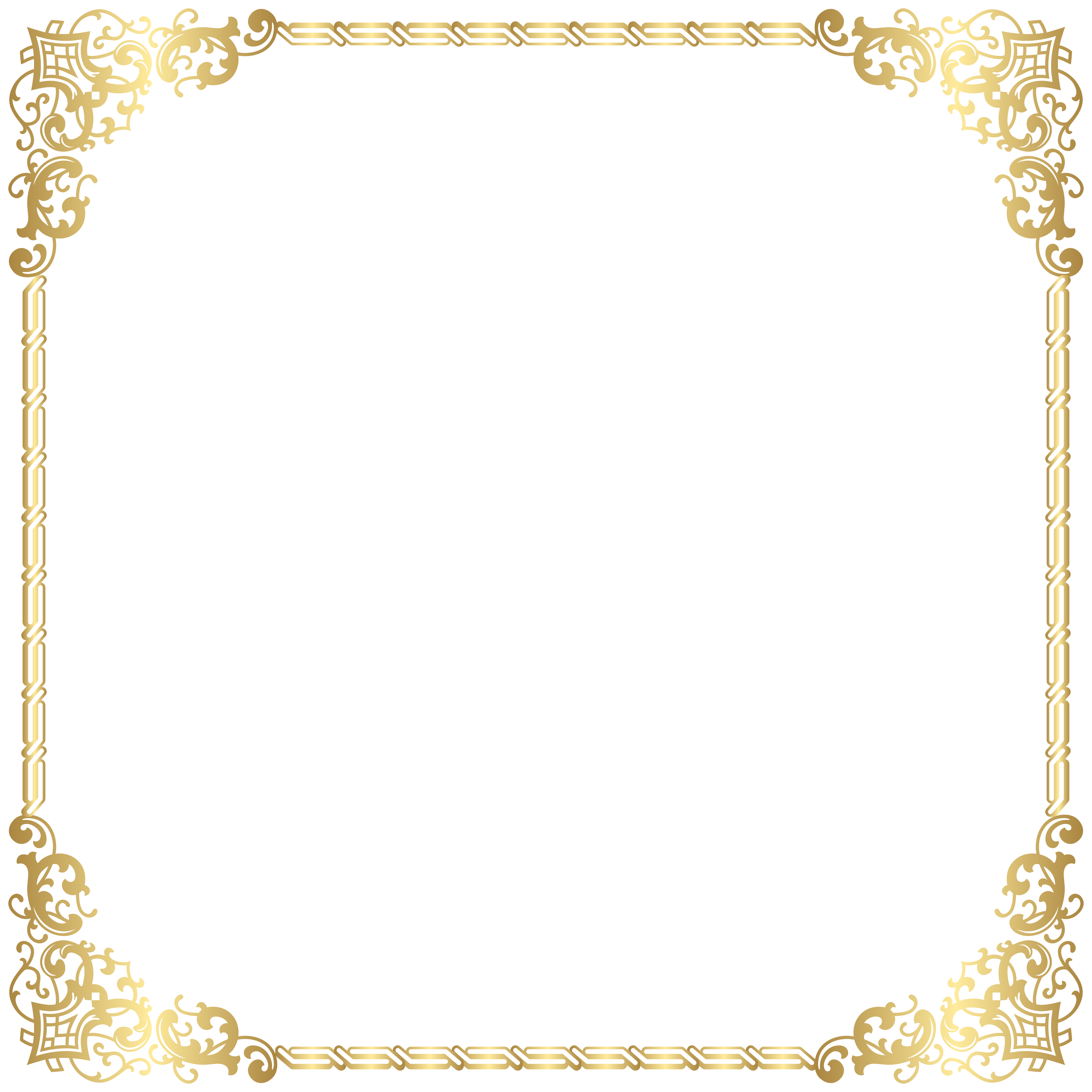 Gold Border Frame Transparent PNG Clip Art Image​-Quality Free Image and Transparent PNG Clipart