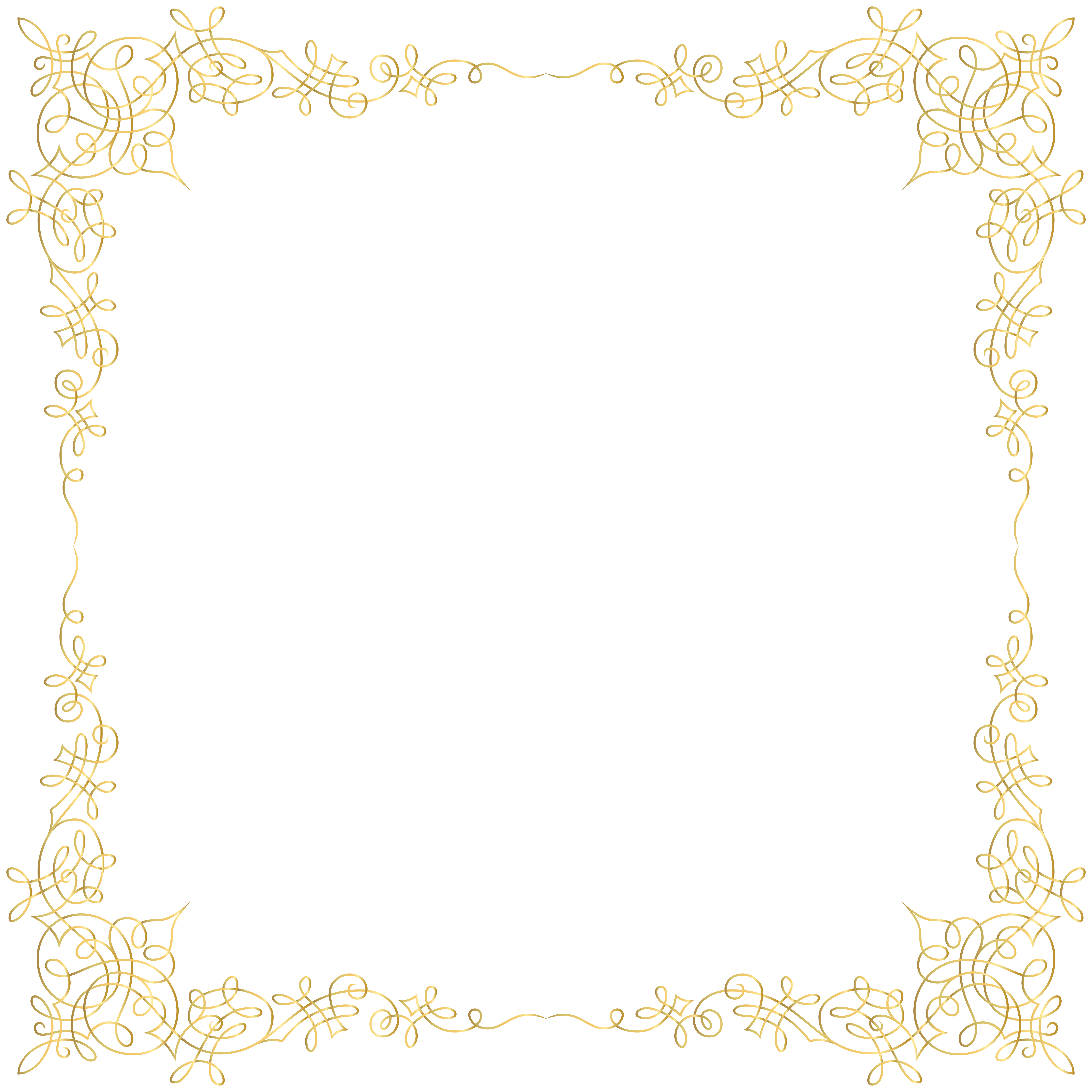 Golden Border Transparent PNG Image​-Quality Free Image and Transparent PNG Clipart