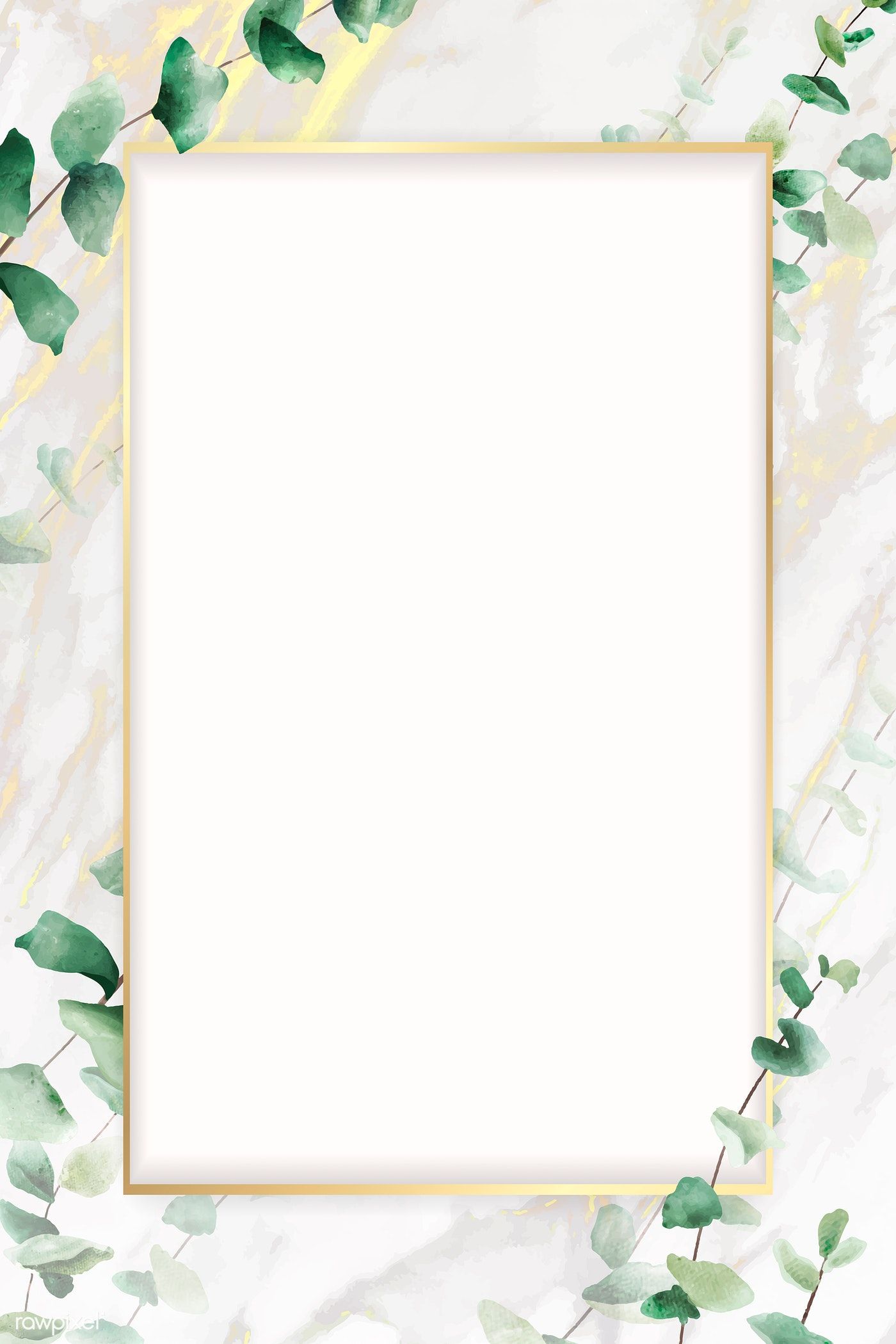 Download premium vector of Hand drawn eucalyptus leaf with rectangle gold frame vector by Adjima about eucalyptus, greenery gold frame, greenery frame,. How to draw hands, Flower background wallpaper, Frame