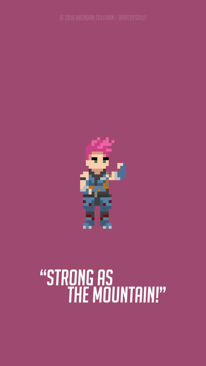 Overwatch Pixel Art Phone background