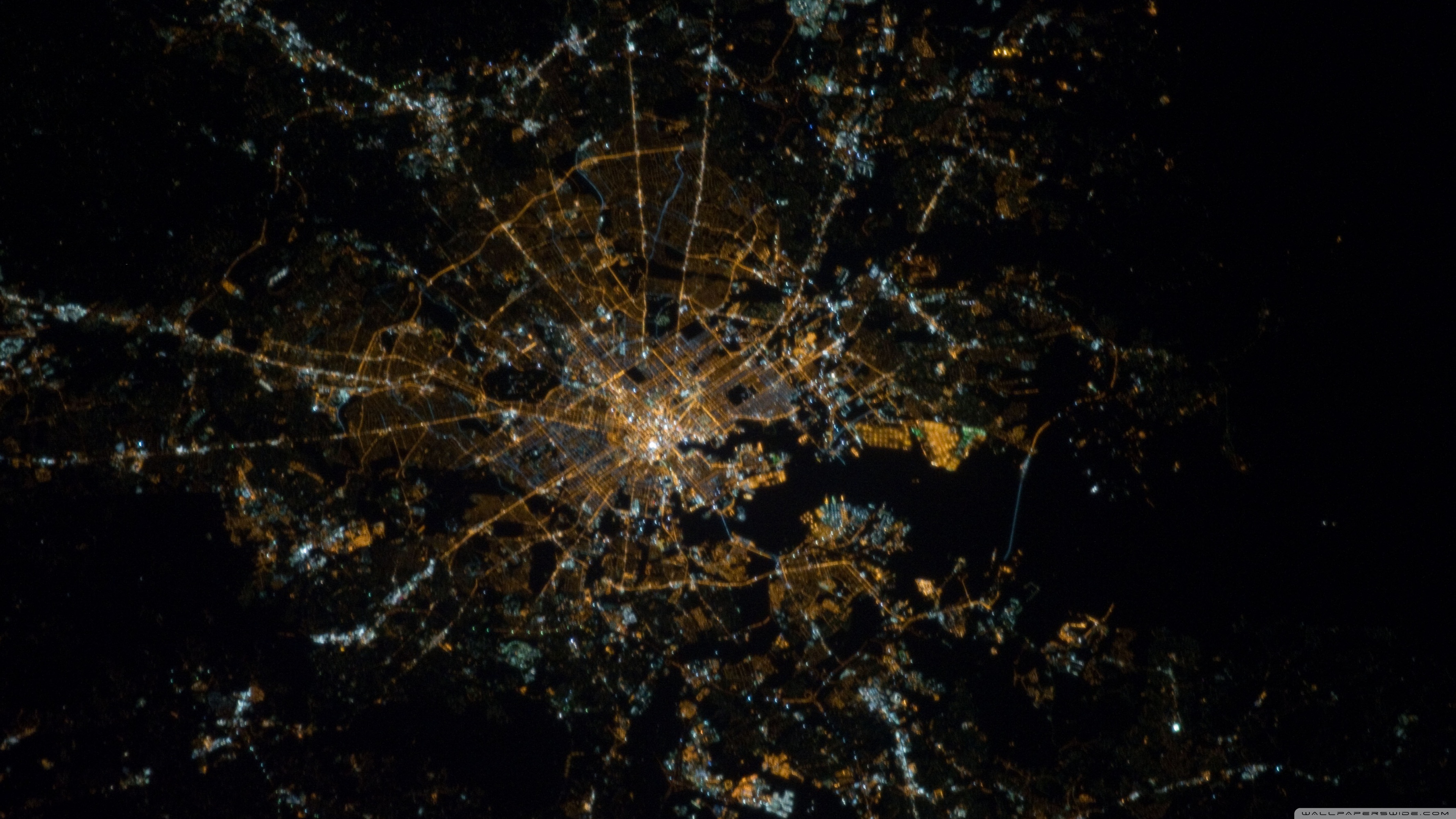 Baltimore, Maryland at Night, International Space Station Ultra HD Desktop Background Wallpaper for 4K UHD TV, Widescreen & UltraWide Desktop & Laptop, Tablet