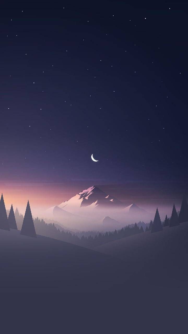 Download Night Mountain Wallpaper by Jafar_Xf now. Browse millions of popul. Scenery wallpaper, Landscape wallpaper, Anime scenery wallpaper