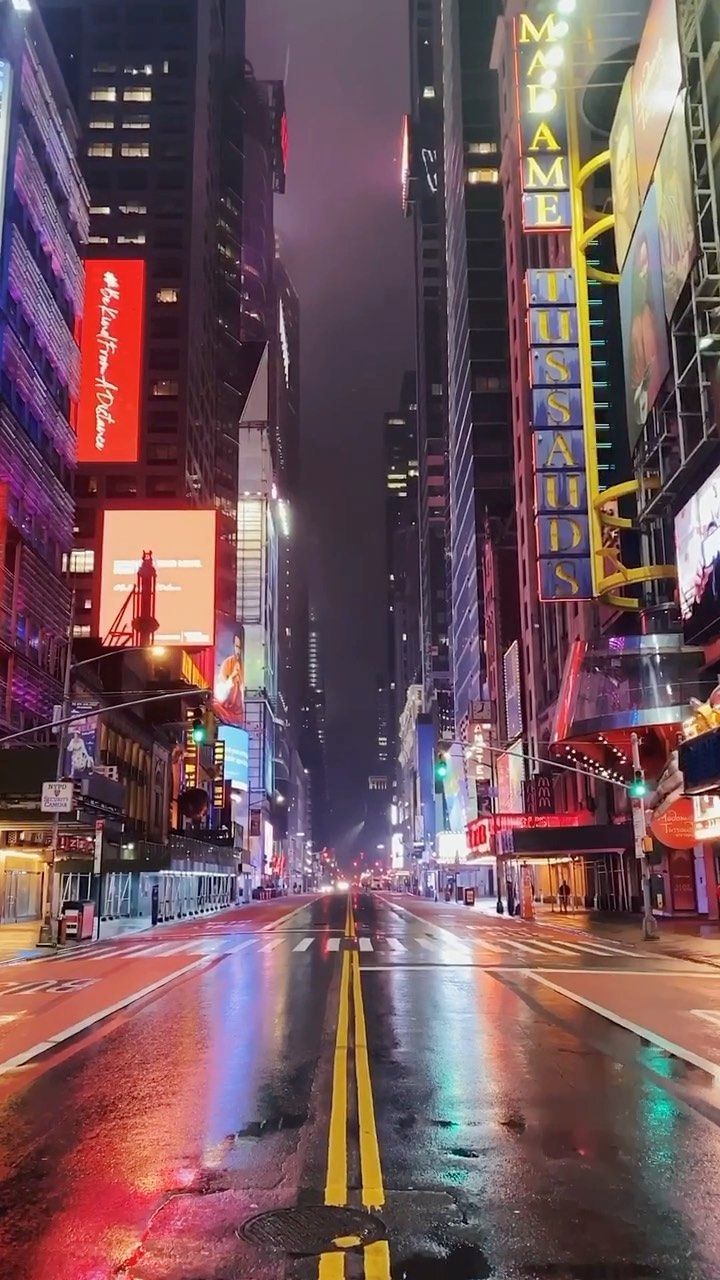 nyclive on Instagram: 42nd Street. March 2020. We've never seen and hopefully won't see it this empty again. City streets photography, City tumblr, City aesthetic