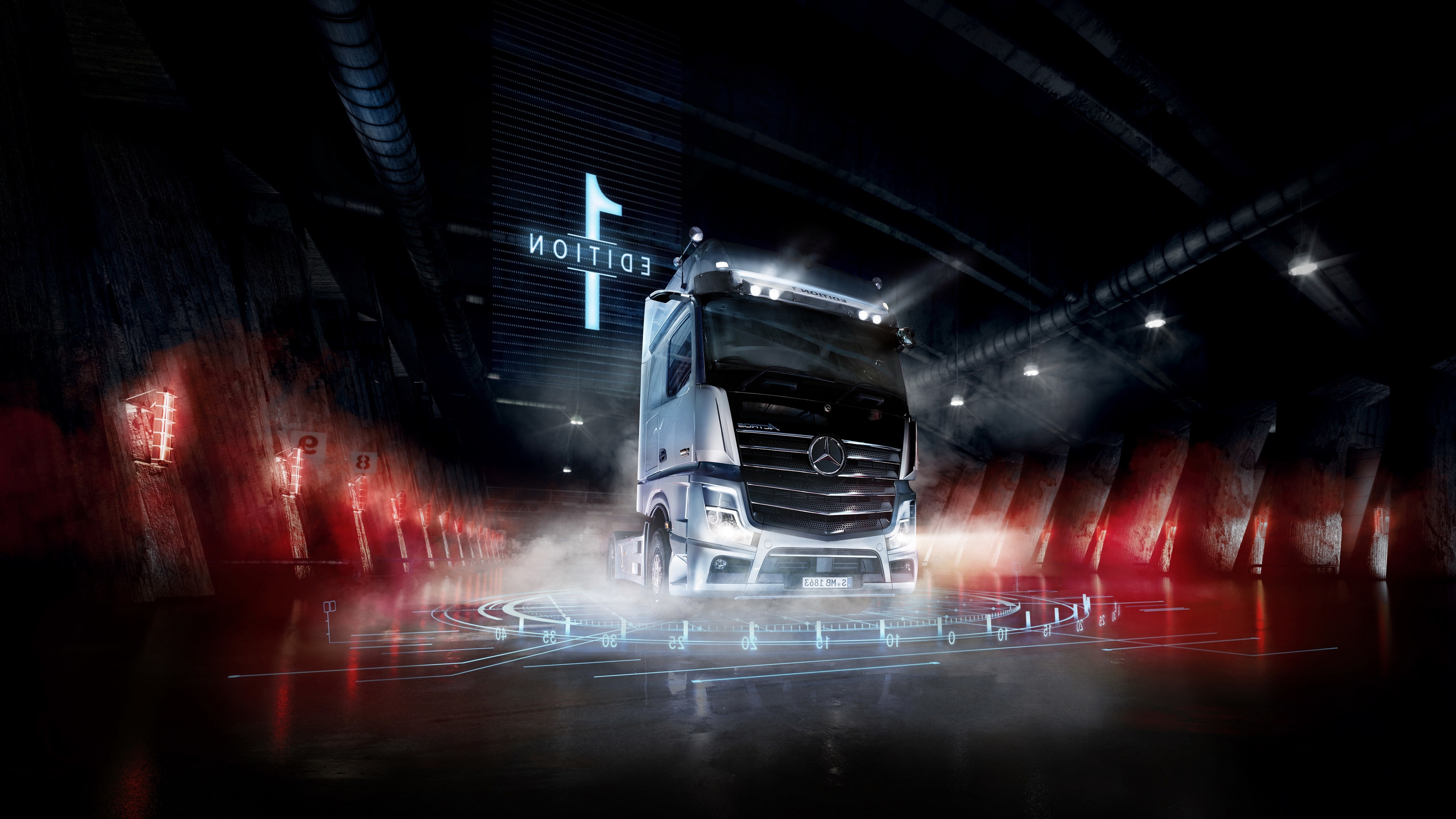 Wallpaper Mercedes Benz Actros 1863 Edition 1, Trucks:4096x2304